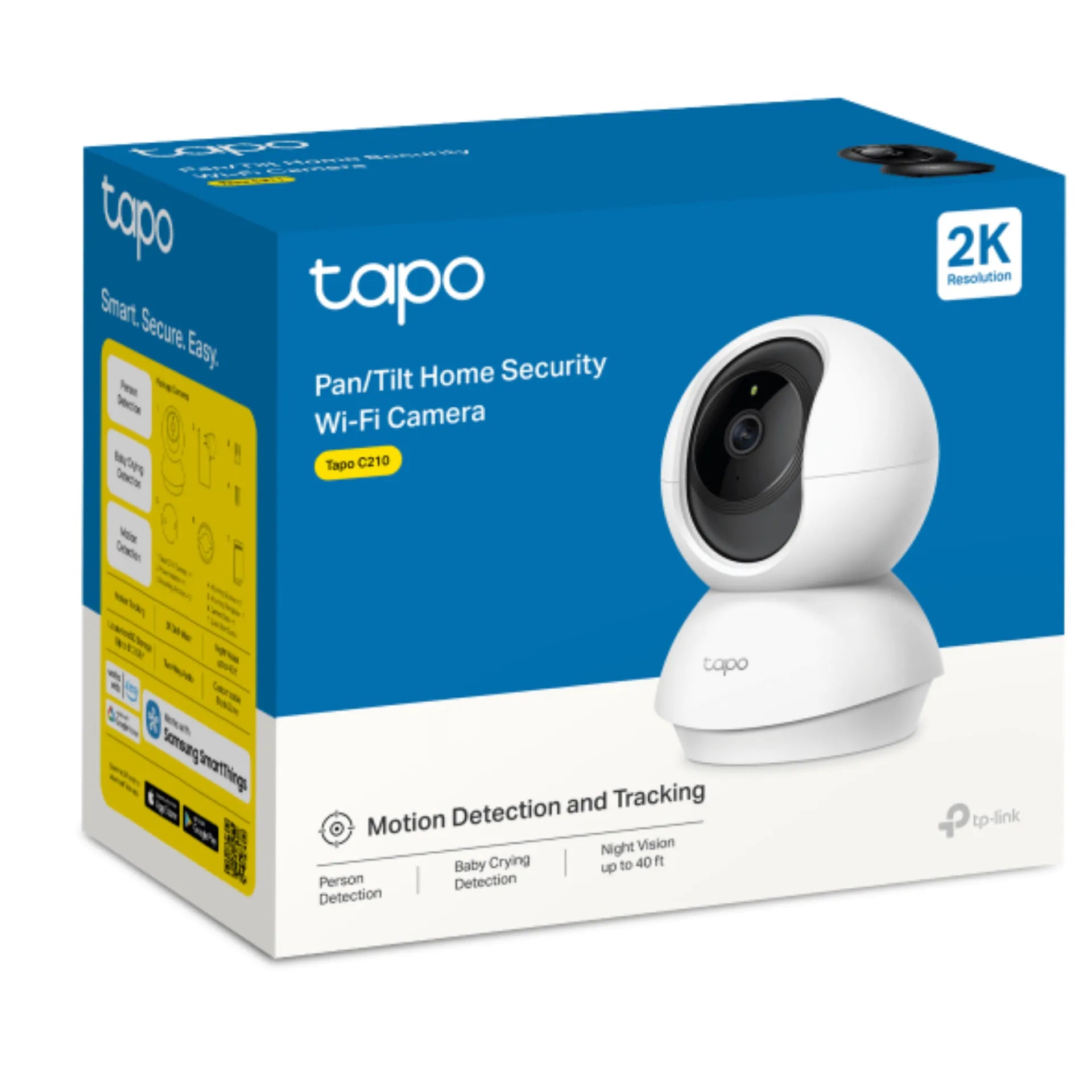 Cámara De Seguridad Interior TAPO Con Resolucion 2k Funciona Con App Tp-Link C210