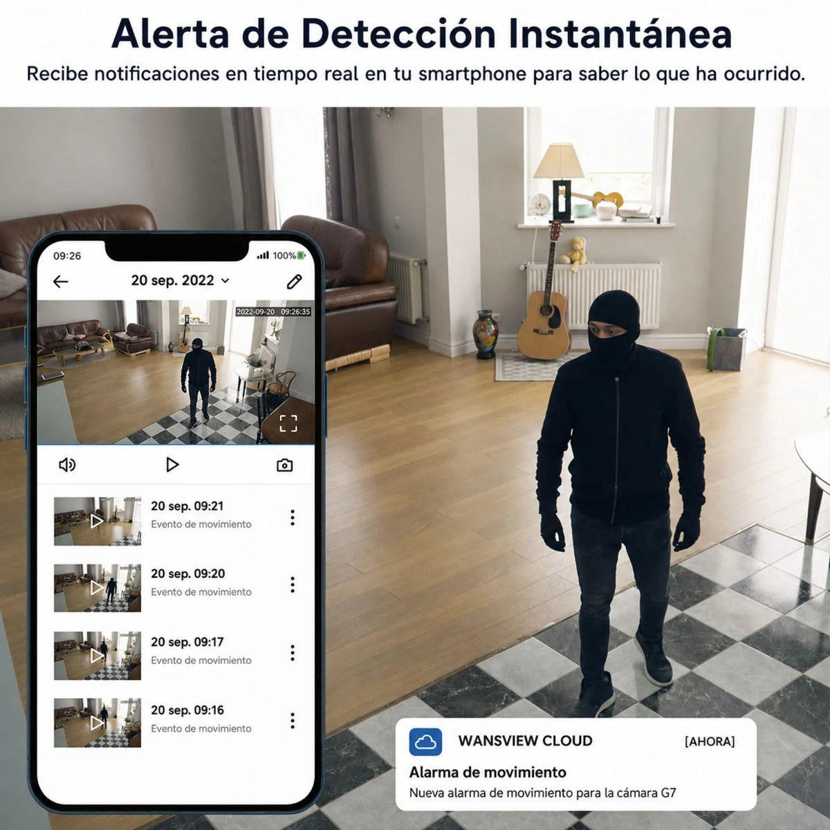 Cámara de Seguridad WiFi Doble Lente Full HD 360° TC-292