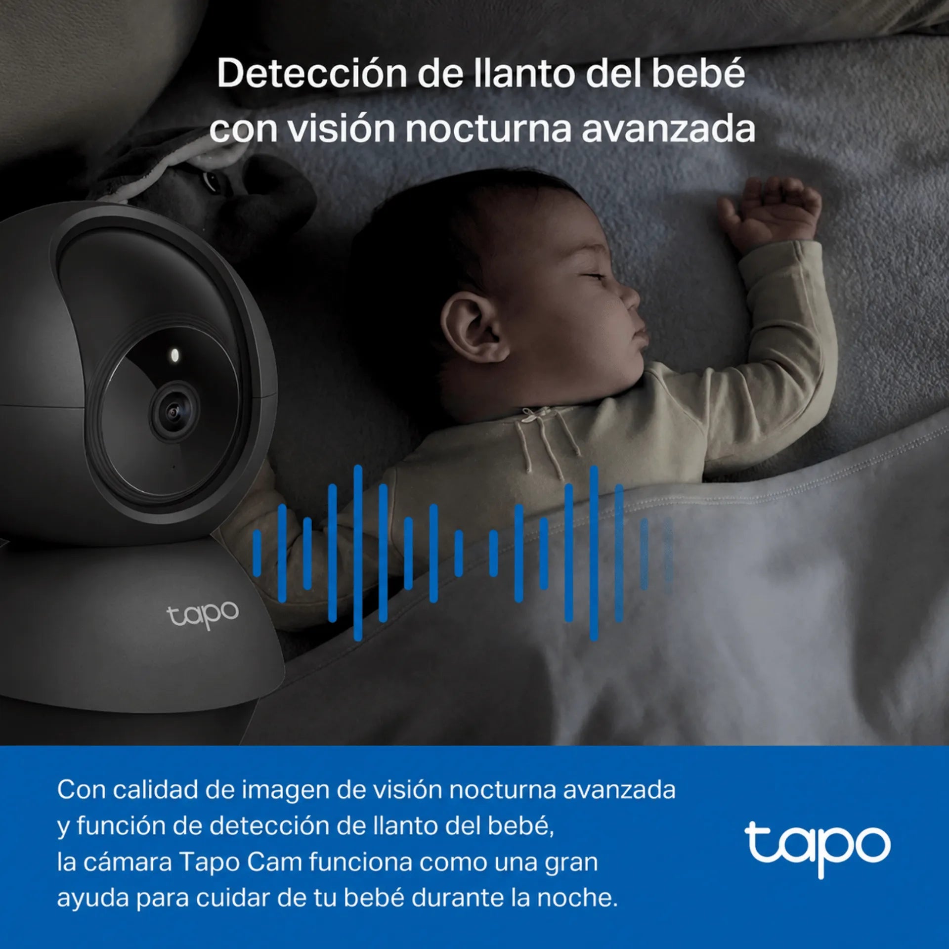 Cámara De Seguridad Interior Full HD Con Visión Nocturna Y Audio Bidireccional Tapo TP-Link C200