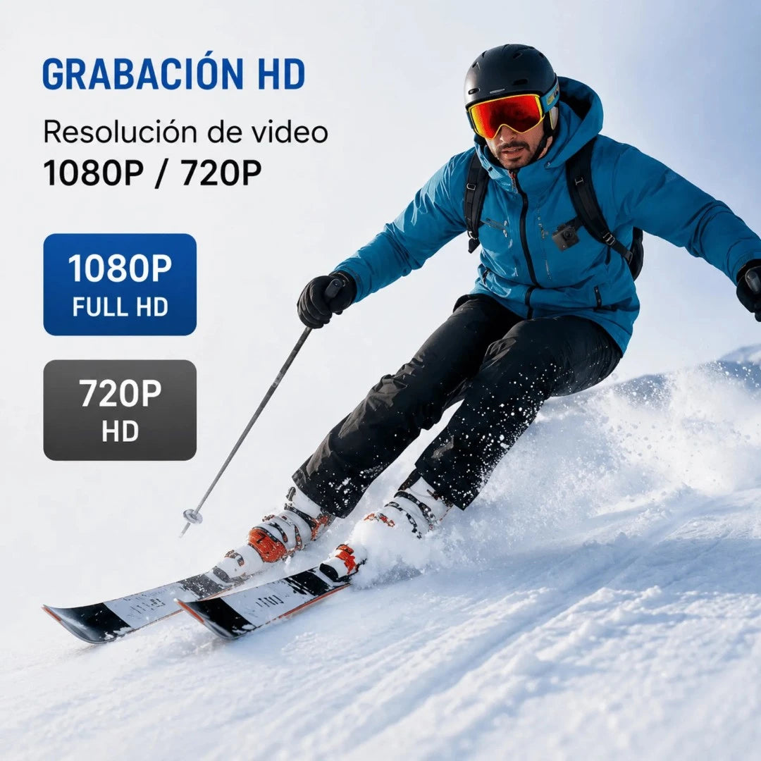 Cámara De Acción Mini HD Con Pantalla IPS Y Collar Magnético Baihuo City MY-7769