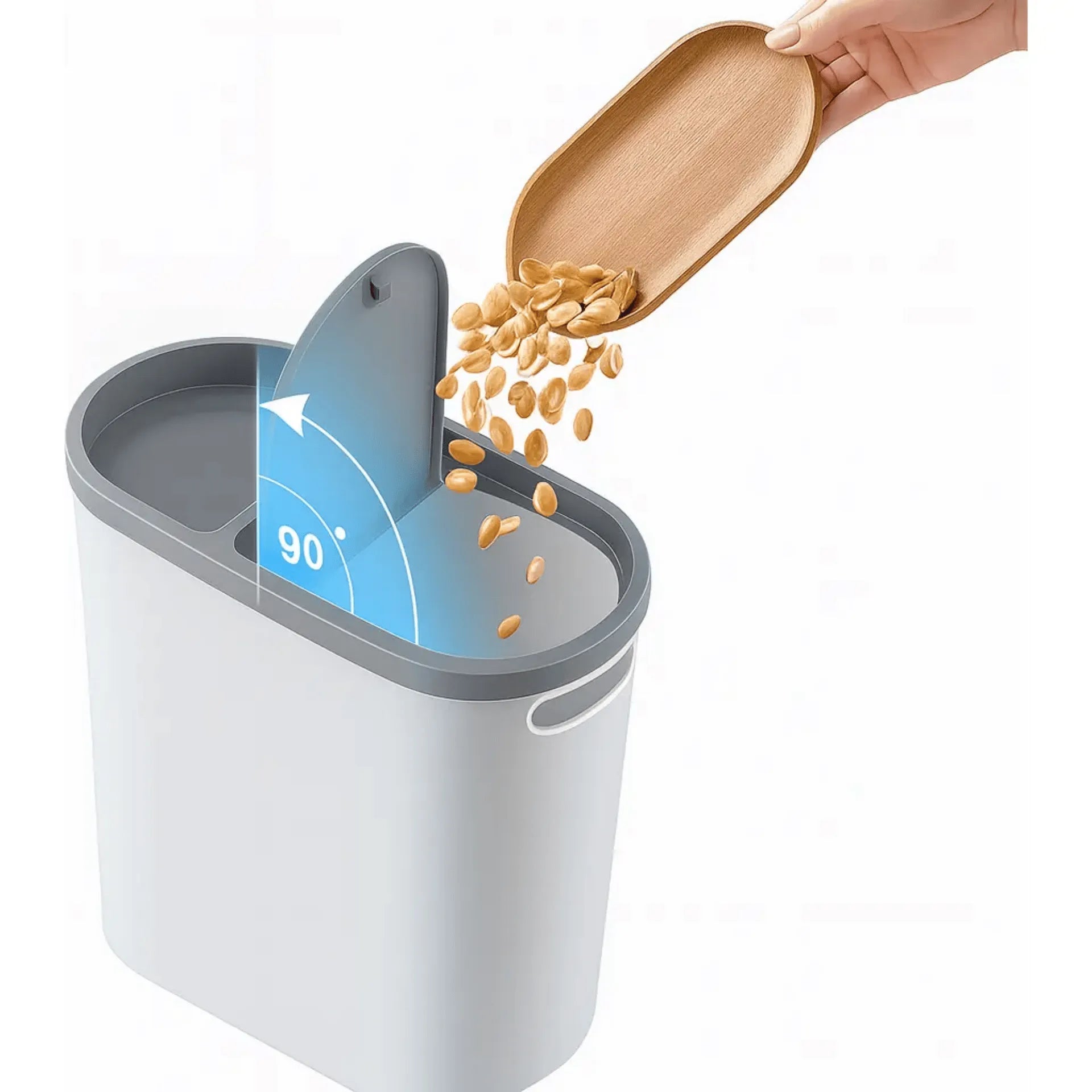 Caneca De Basura Slim Con Tapa Click, Diseño Minimalista y Ahorro De Espacio AE0089