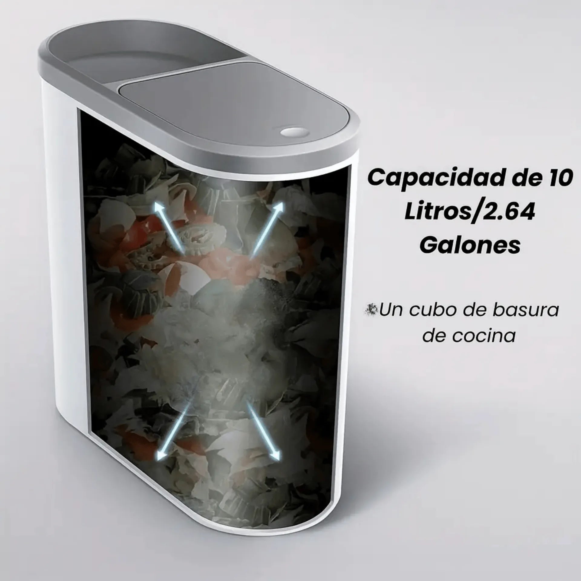 Caneca De Basura Slim Con Tapa Click, Diseño Minimalista y Ahorro De Espacio AE0089
