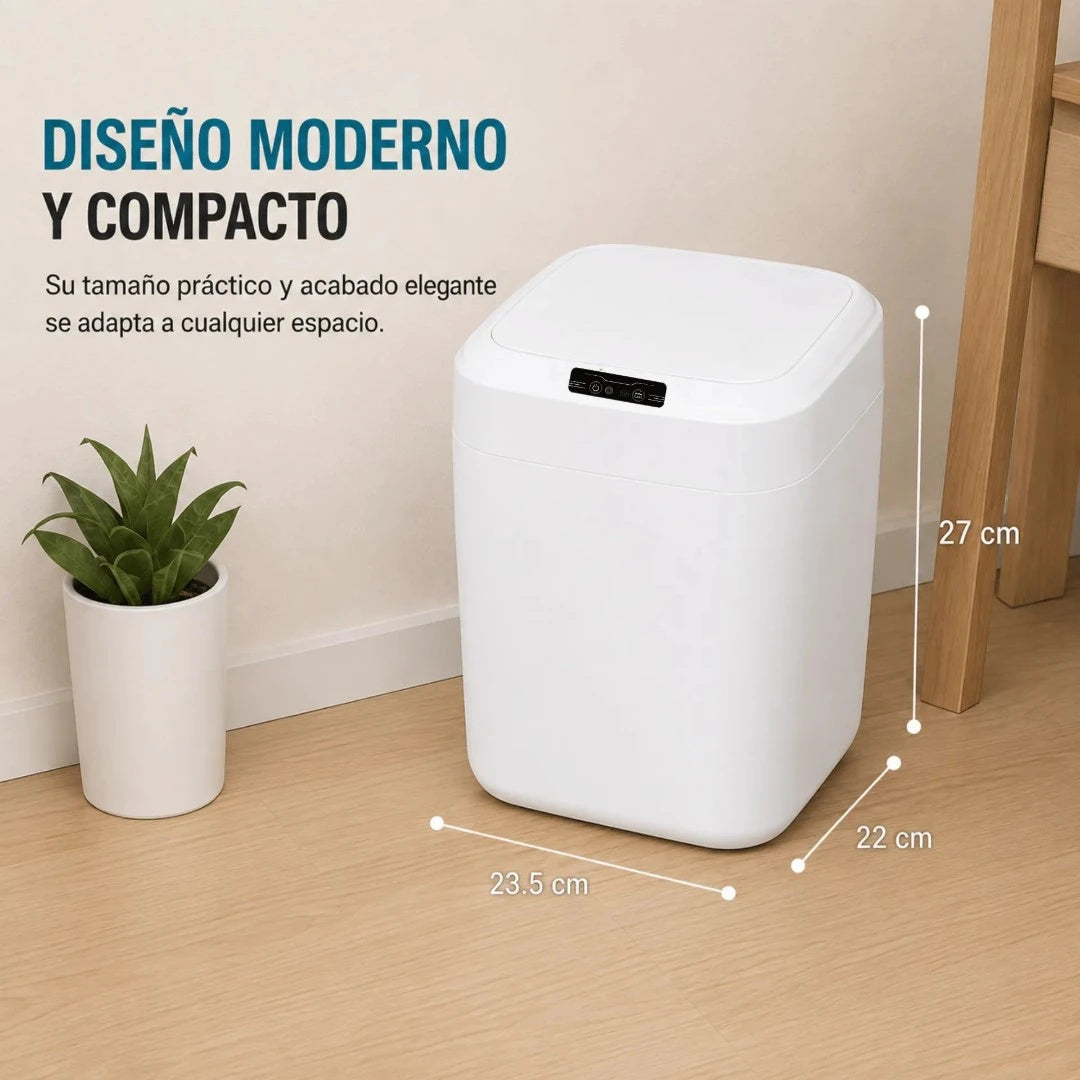 Caneca De Basura Automática Inteligente Con Sensor Infrarrojo Y Luz UV 8620B