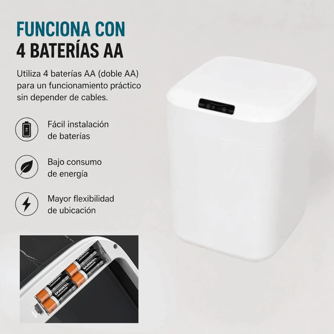 Caneca De Basura Automática Inteligente Con Sensor Infrarrojo Y Luz UV 8620B