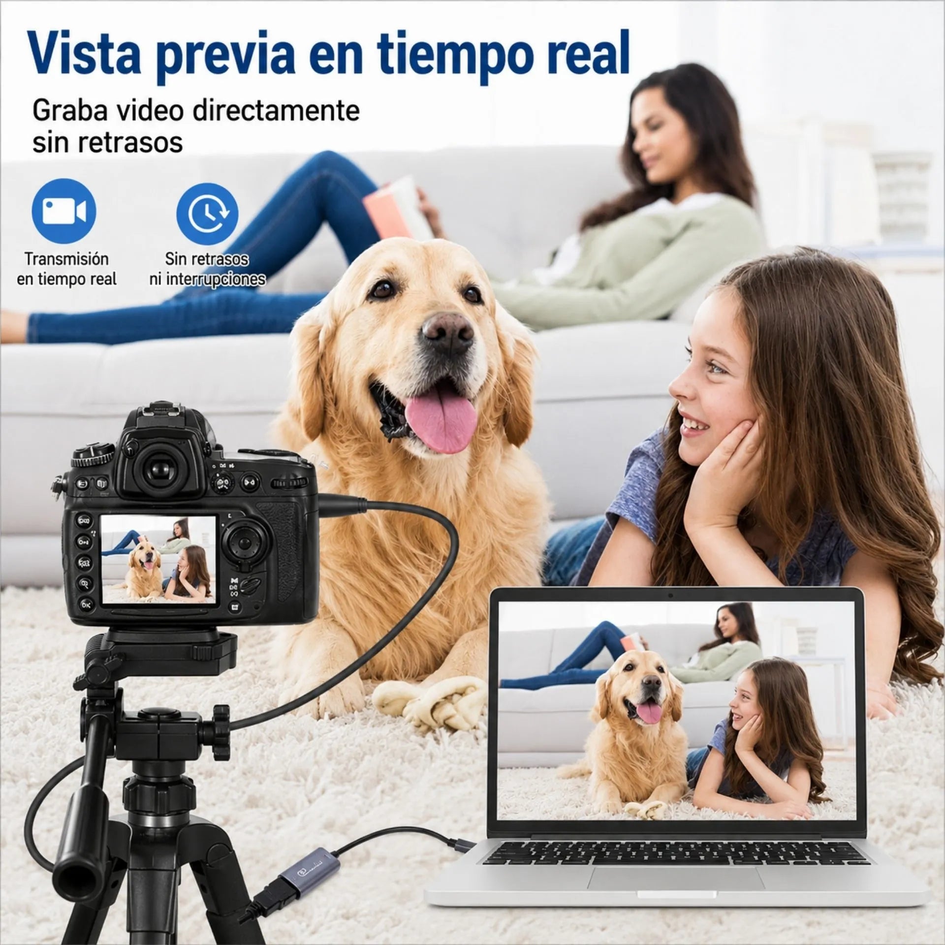 Capturadora De Video USB Tipo C A HDMI 4K LJ-60 HDTV 4K