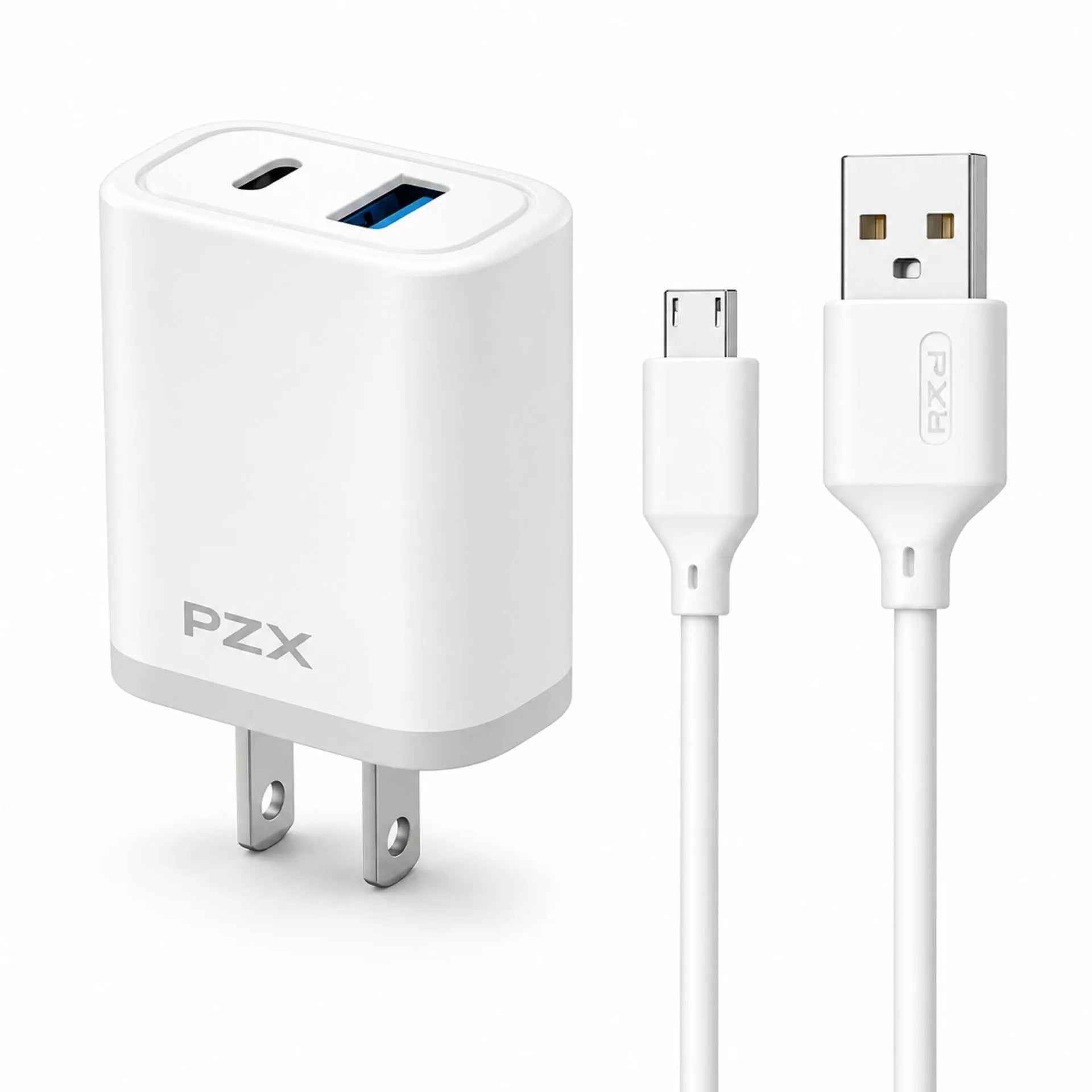 Cargador Para Celular USB A Micro USB 2.4A Doble Puerto PZX P08 MICRO