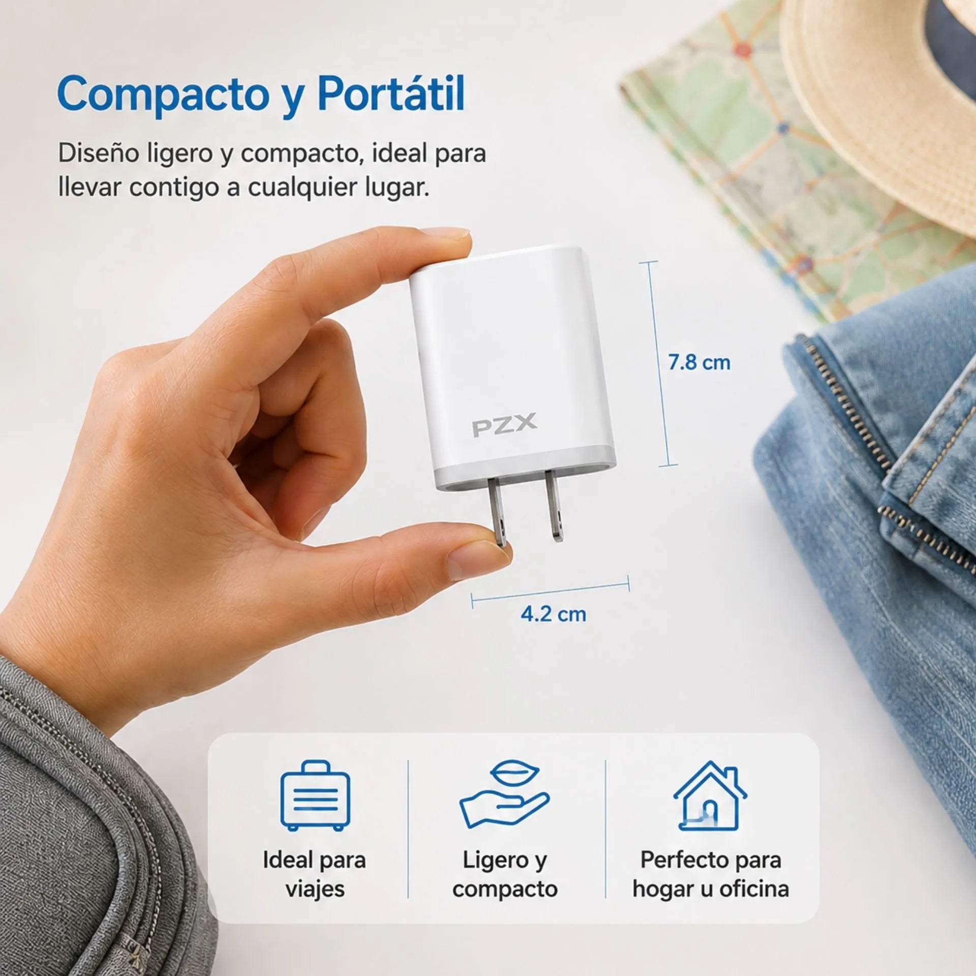 Cargador Para Celular USB A Micro USB 2.4A Doble Puerto PZX P08 MICRO