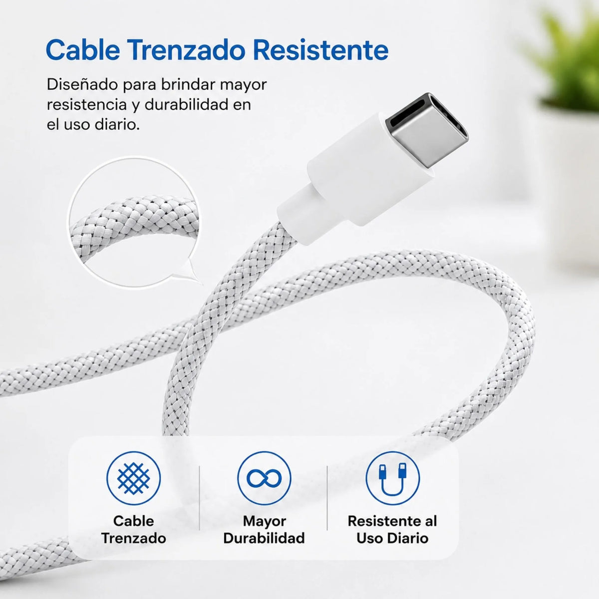 Cargador Tipo C A Tipo C 20W Cable 1 Metro PZX P16