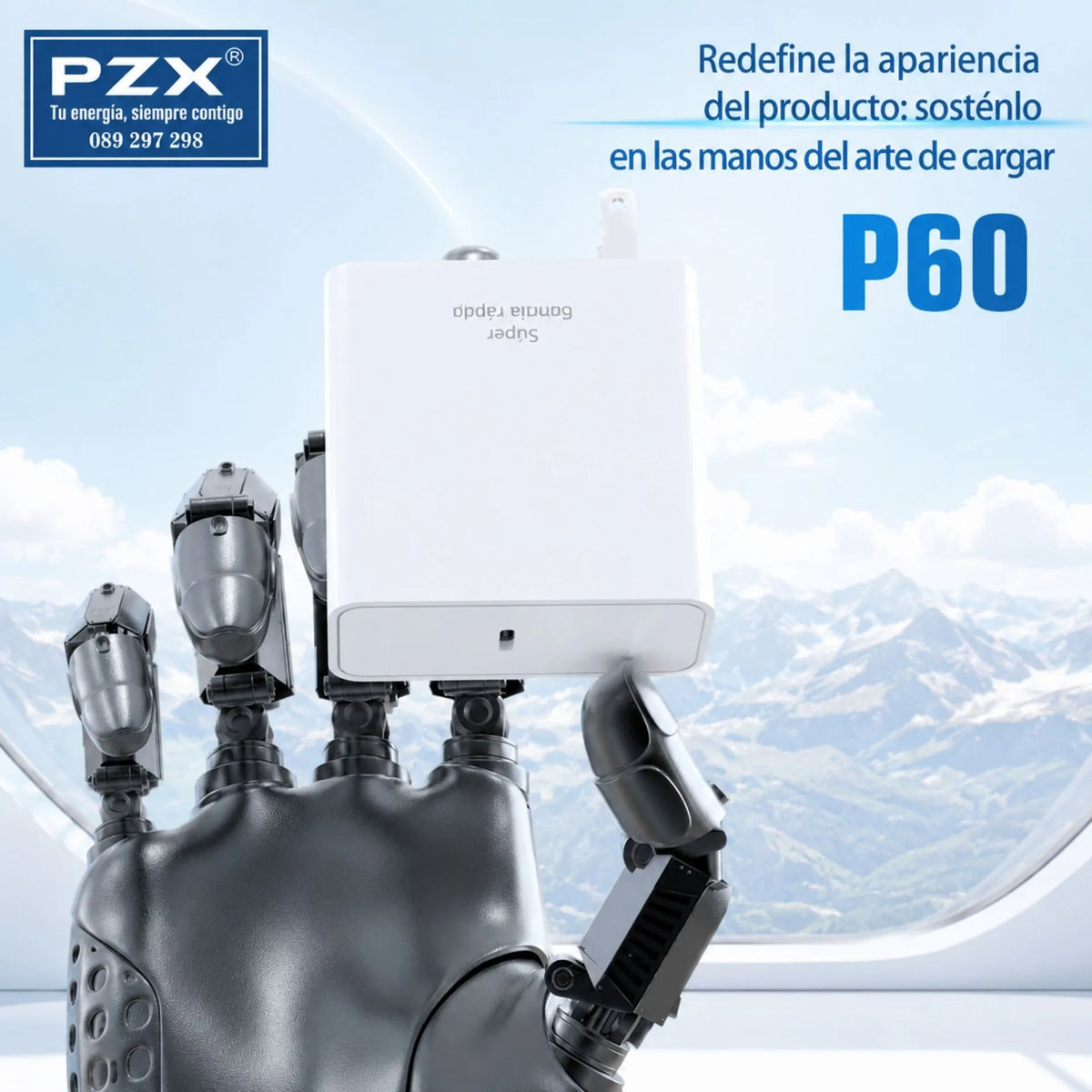 Cargador Tipo C A Tipo C Carga Rápida 100W 3A PZX P60 C-C