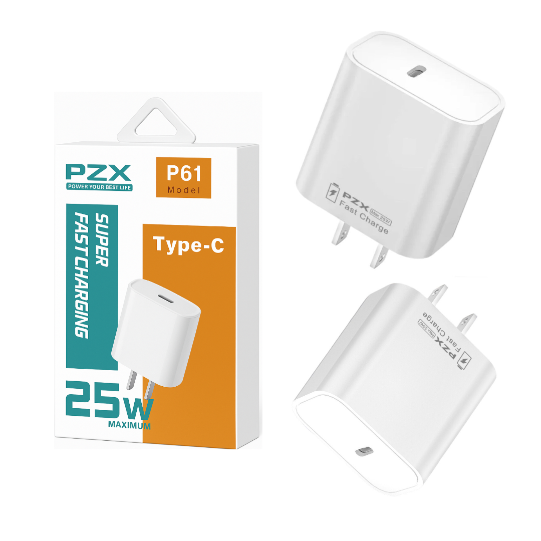 Cargador Para Celular Cable Type C / Type C Con Cabezal + Cable PZX P61 B2B