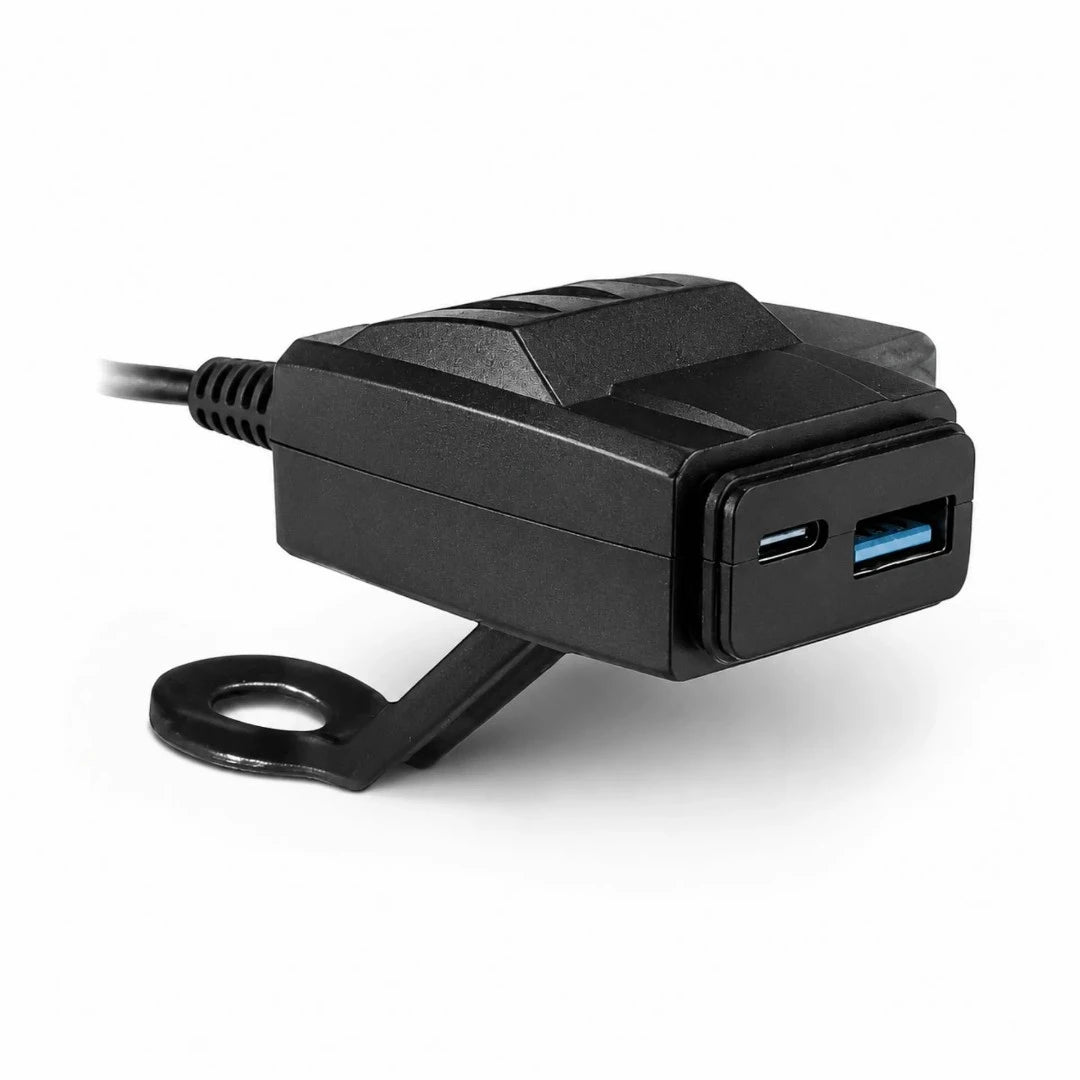 Cargador Para Motocicleta Baihuo City Con Puerto USB Y Tipo C MY-7808