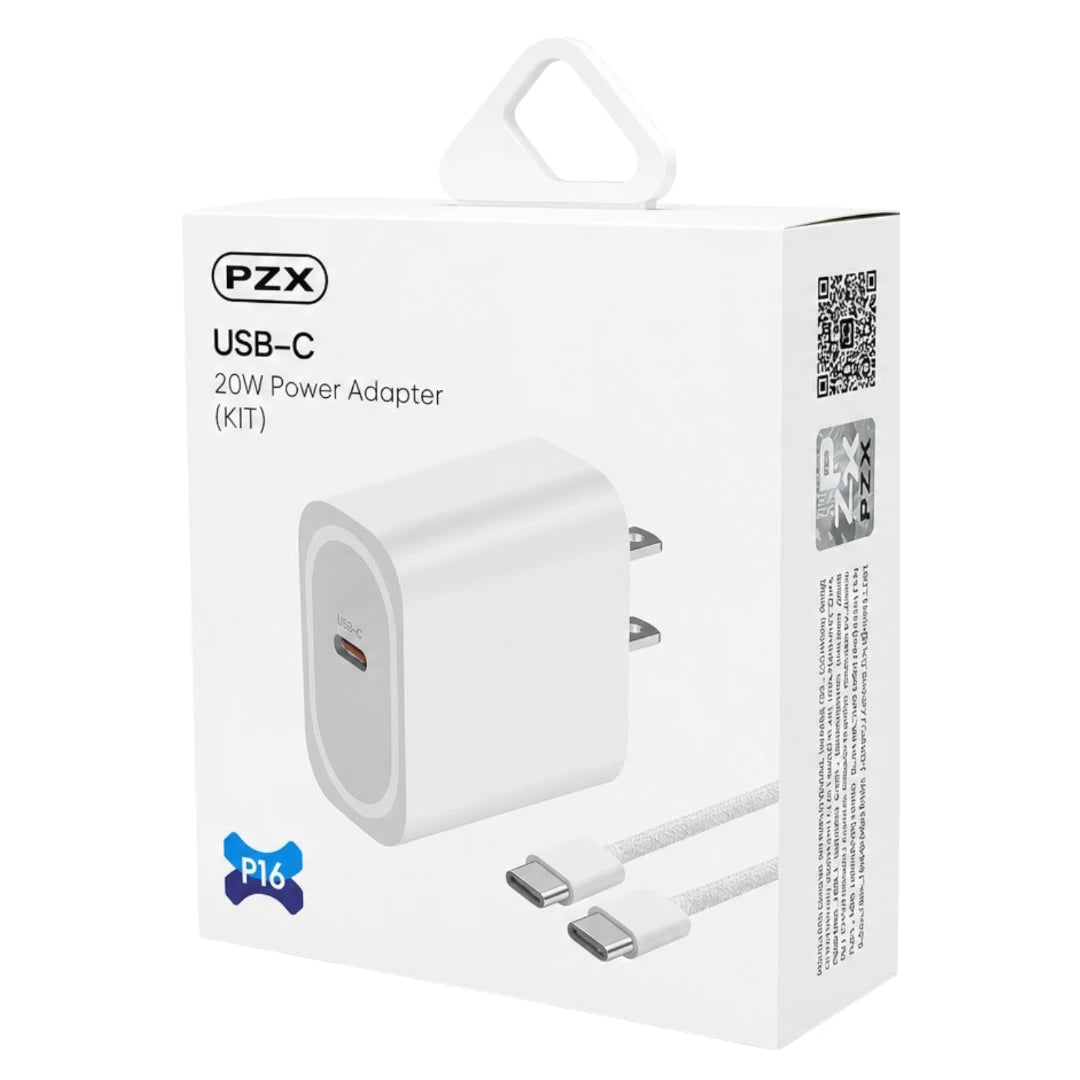 Cargador PZX Carga Rapida Con Potencia 20w De Typec a Typec P16 C-C