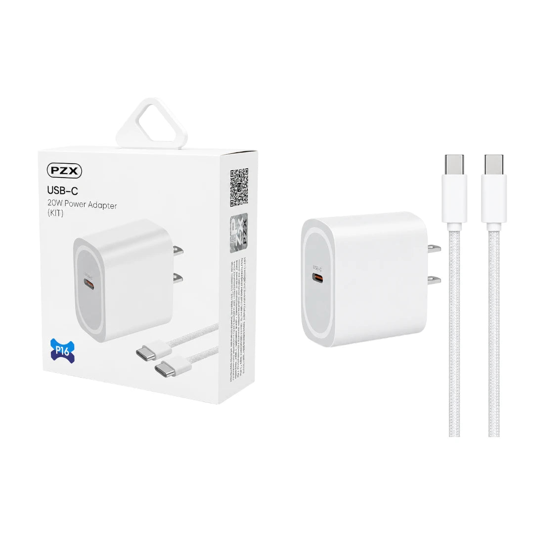 Cargador PZX Carga Rapida Con Potencia 20w De Typec a Typec P16 C-C