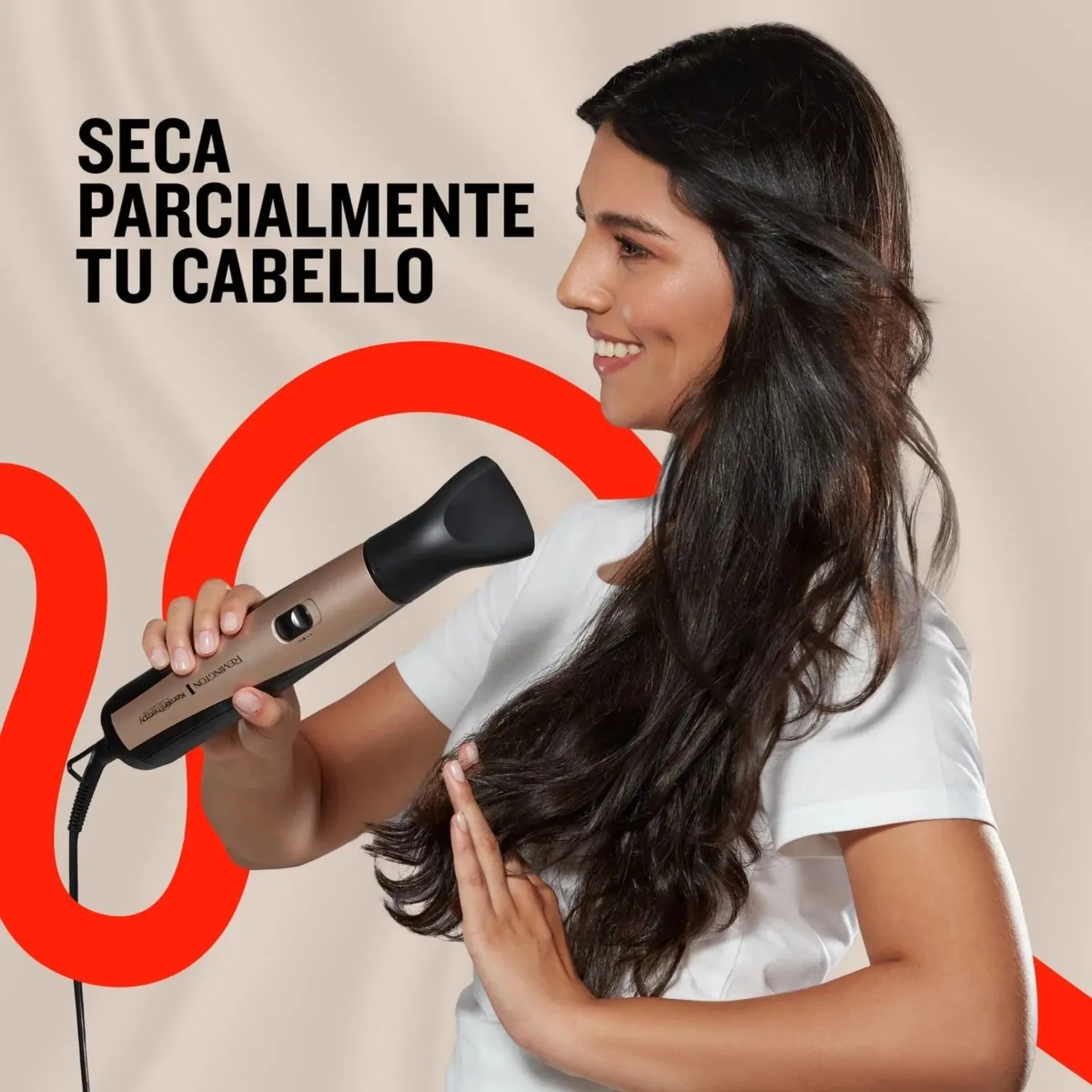 Cepillo De Aire Multiestilizador Remington Keratina Therapy 1200W Con 3 Accesorios AS8821