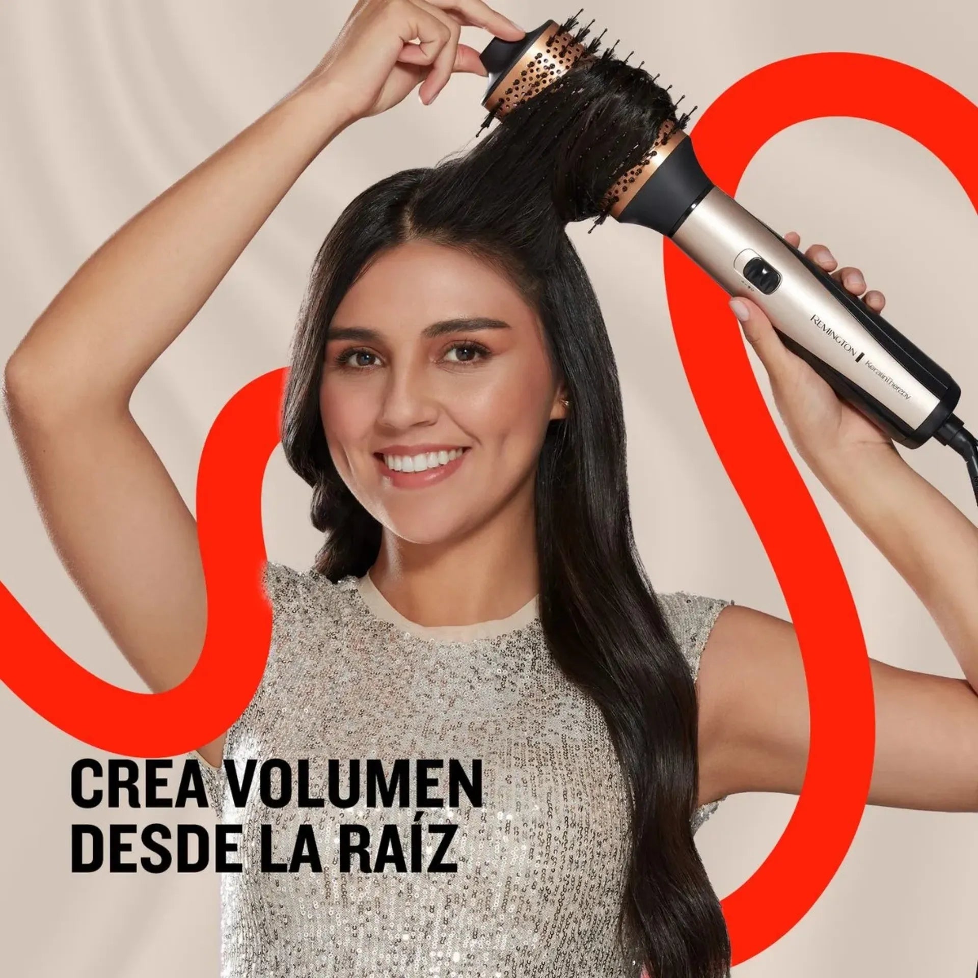 Cepillo De Aire Multiestilizador Remington Keratina Therapy 1200W Con 3 Accesorios AS8821