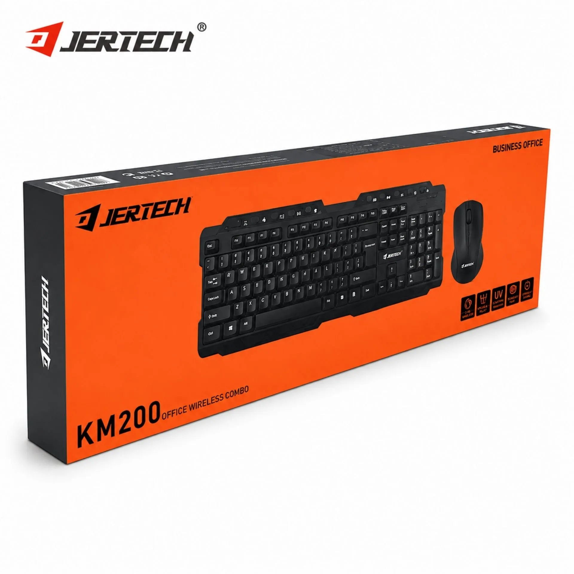 Combo Teclado Y Mouse Inalámbrico Para Oficina Jertech KM200