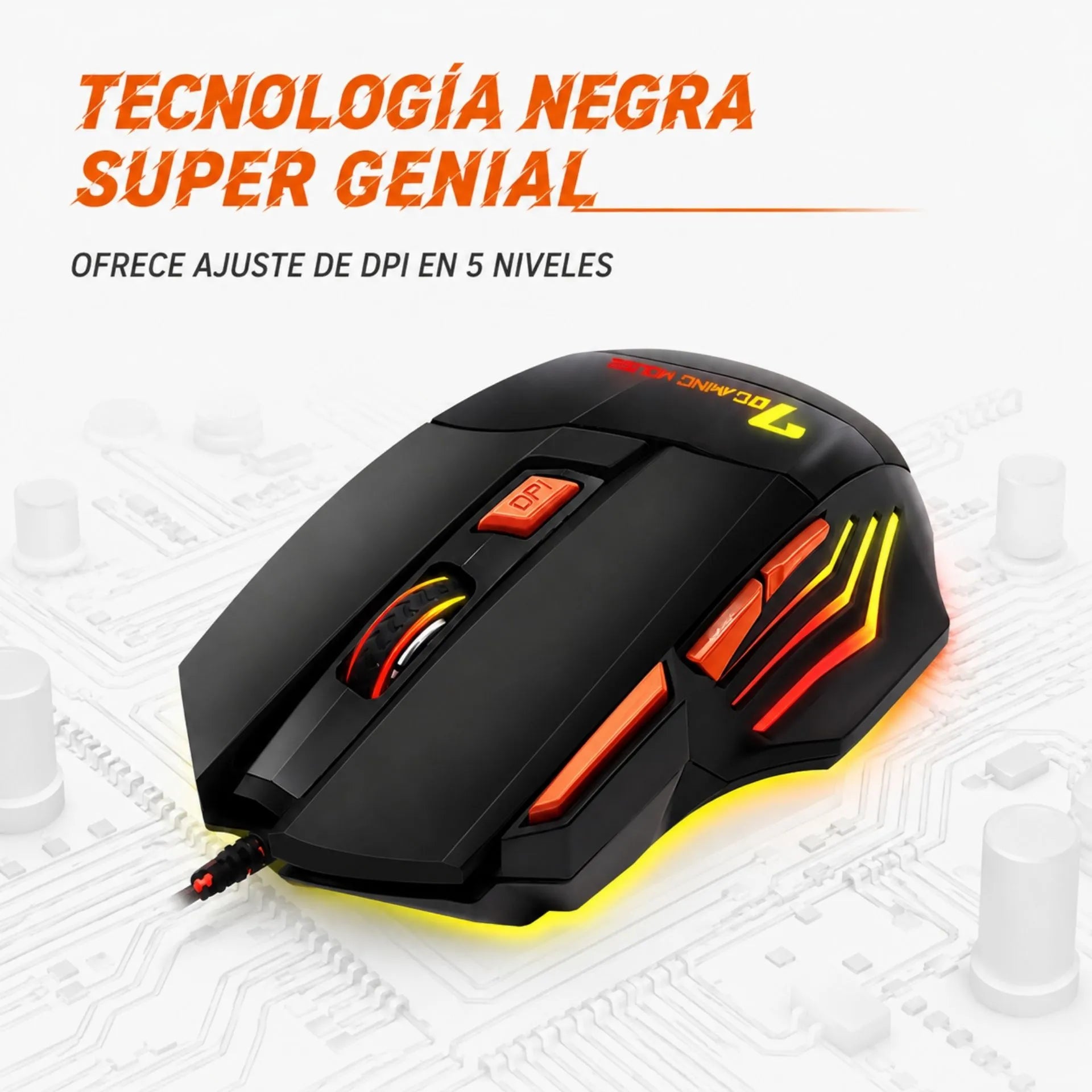 Combo Mouse Gamer Alámbrico USB Con Pad Mouse 3200 DPI Jertech GP10