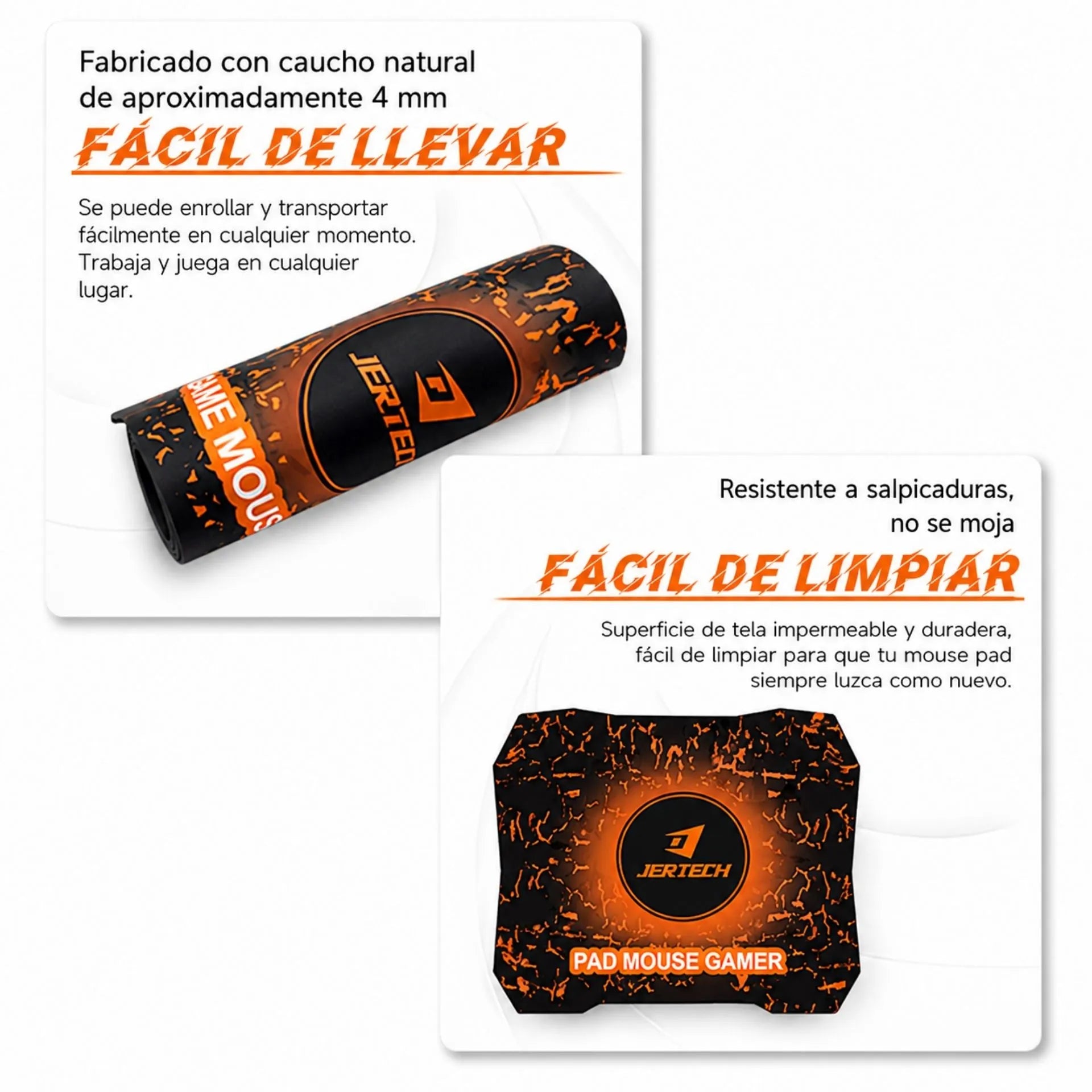 Combo Mouse Gamer Alámbrico USB Con Pad Mouse 3200 DPI Jertech GP10
