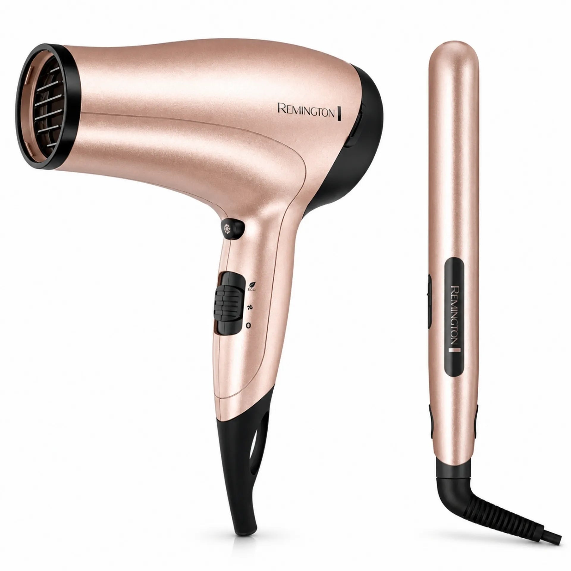 Combo Remington De Secador Iónico 1875W Y Plancha Cerámica Anti Frizz D3015-S1520