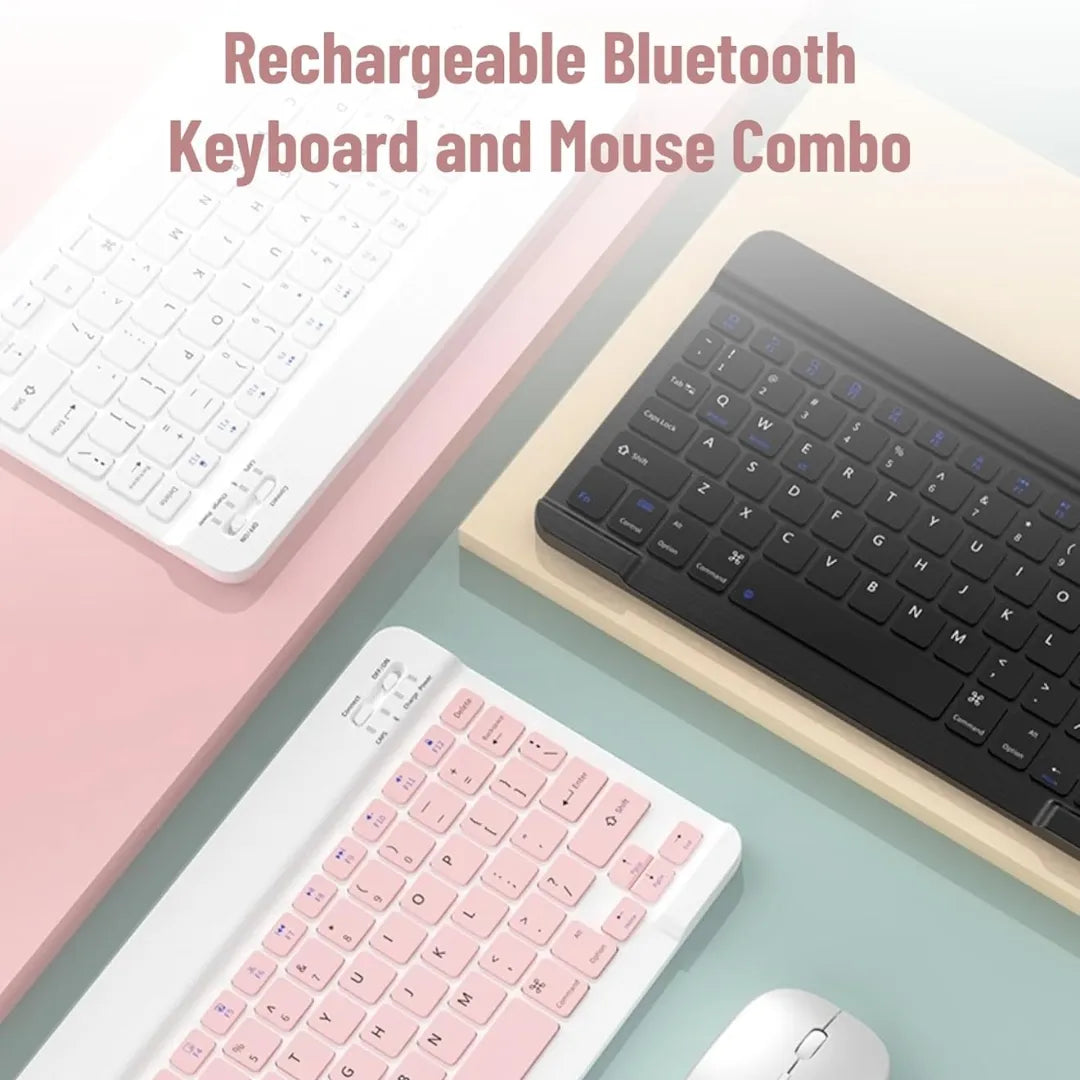 Combo Teclado Y Mouse Inalámbrico Recargable Con Bluetooth Para PC Y Android Baihuo City MY-7083