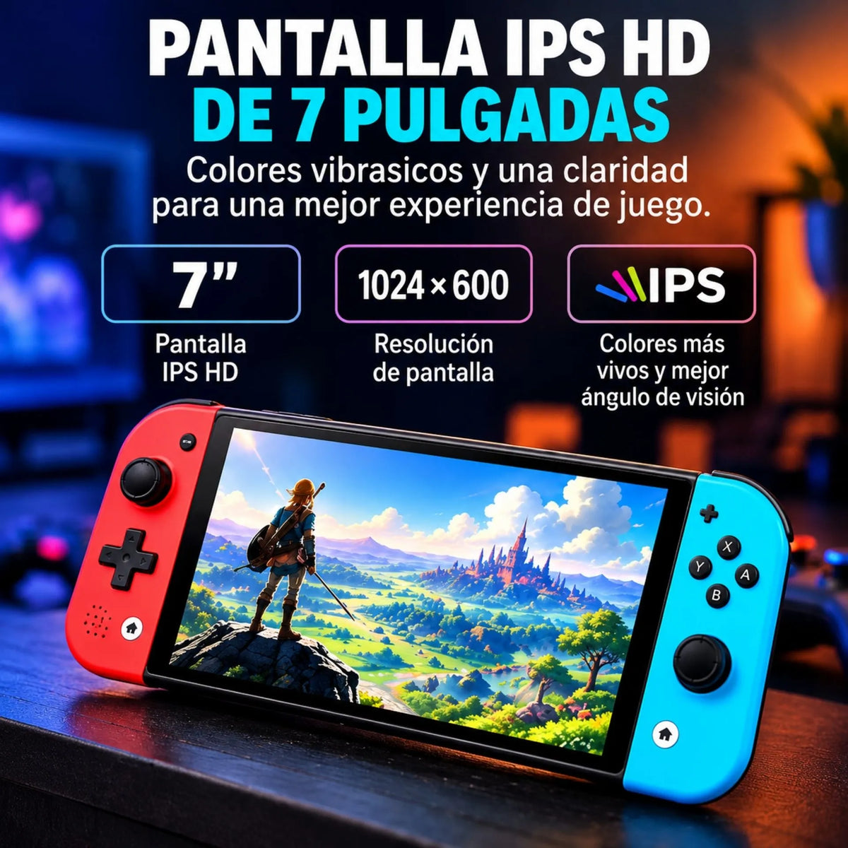 Consola De Videojuegos Portátil Retro De 7 Pulgadas HD IPS Juegos Clásicos SJGAM M20