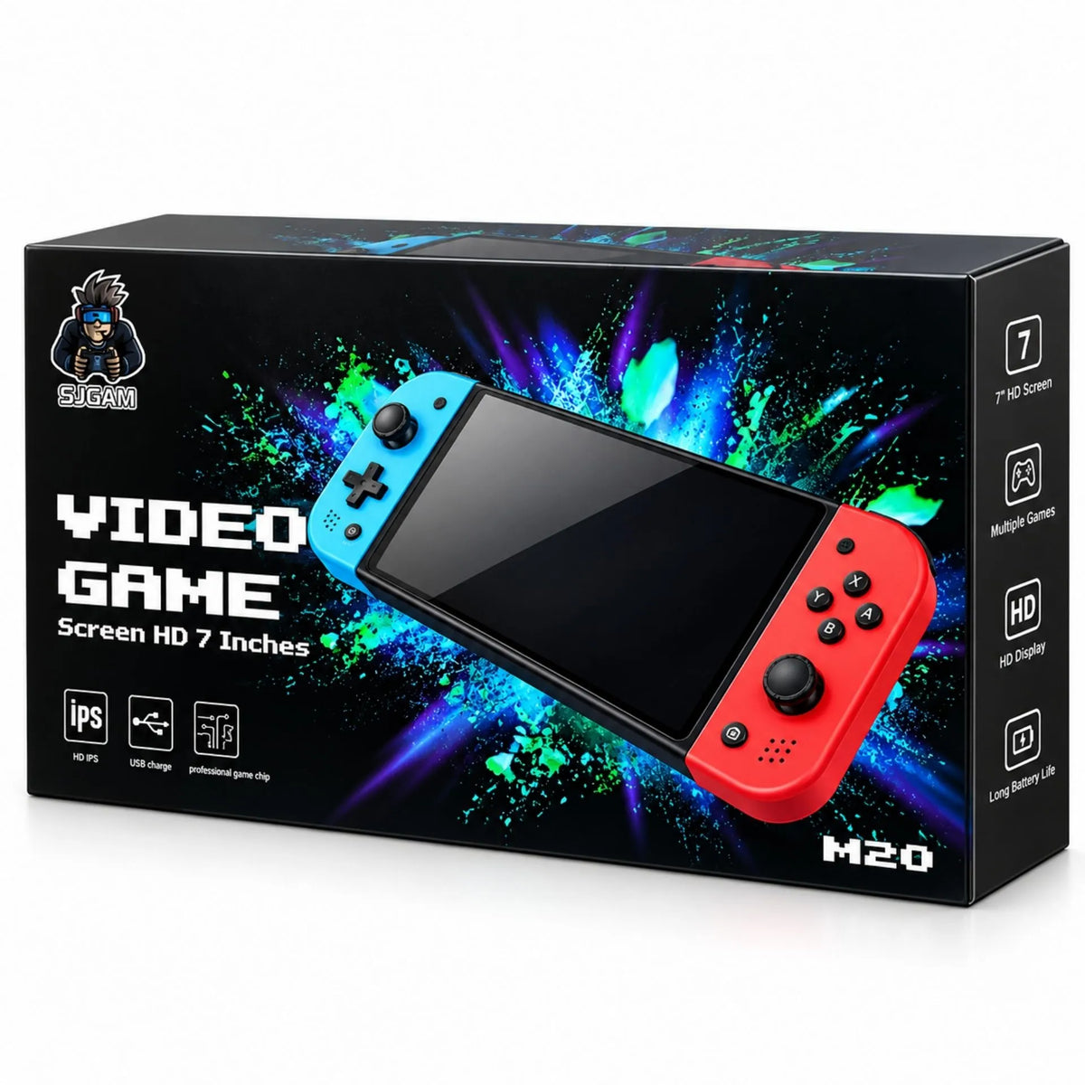 Consola De Videojuegos Portátil Retro De 7 Pulgadas HD IPS Juegos Clásicos SJGAM M20