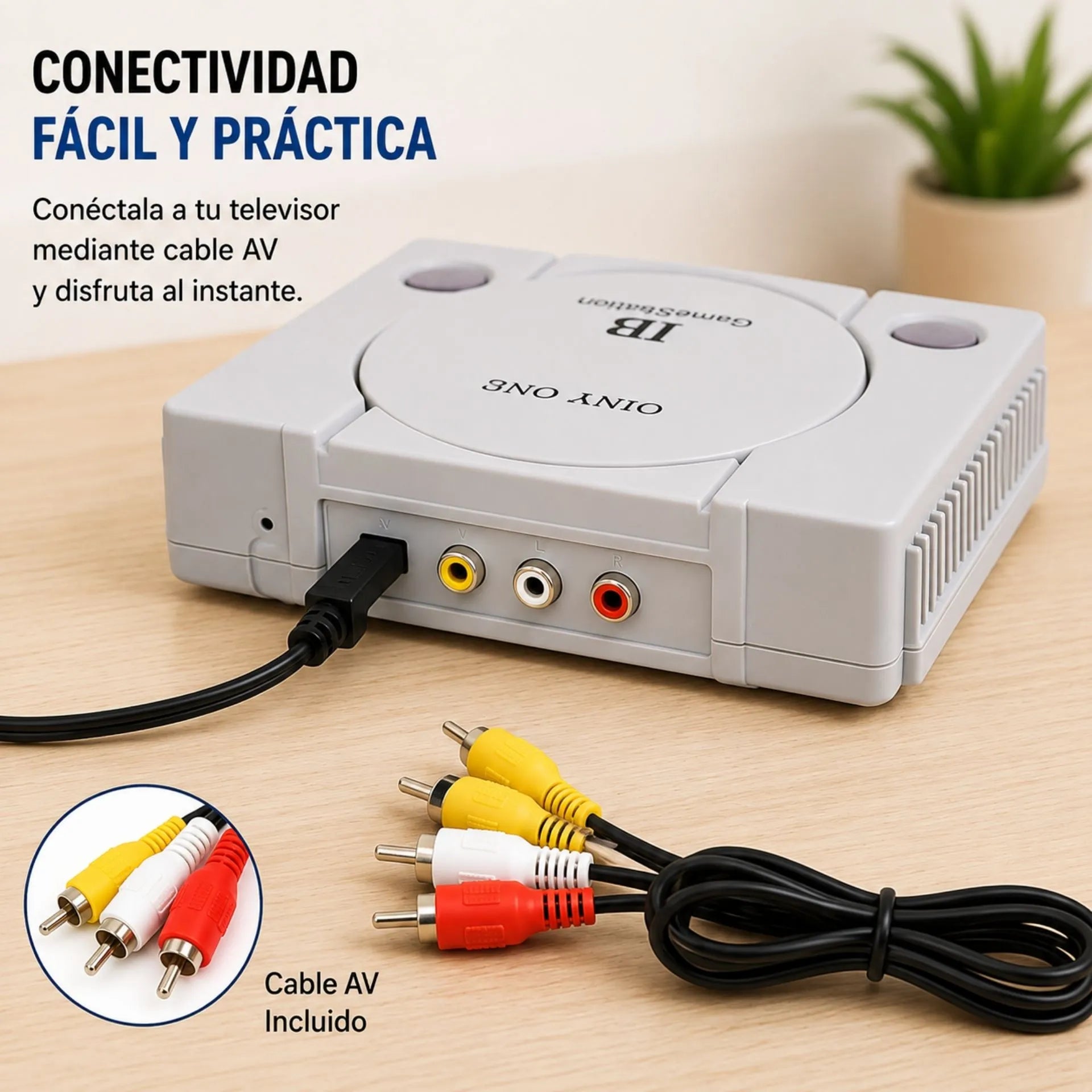 Consola De Videojuegos Retro Con 600 Juegos Y 2 Controles RS-86 AV