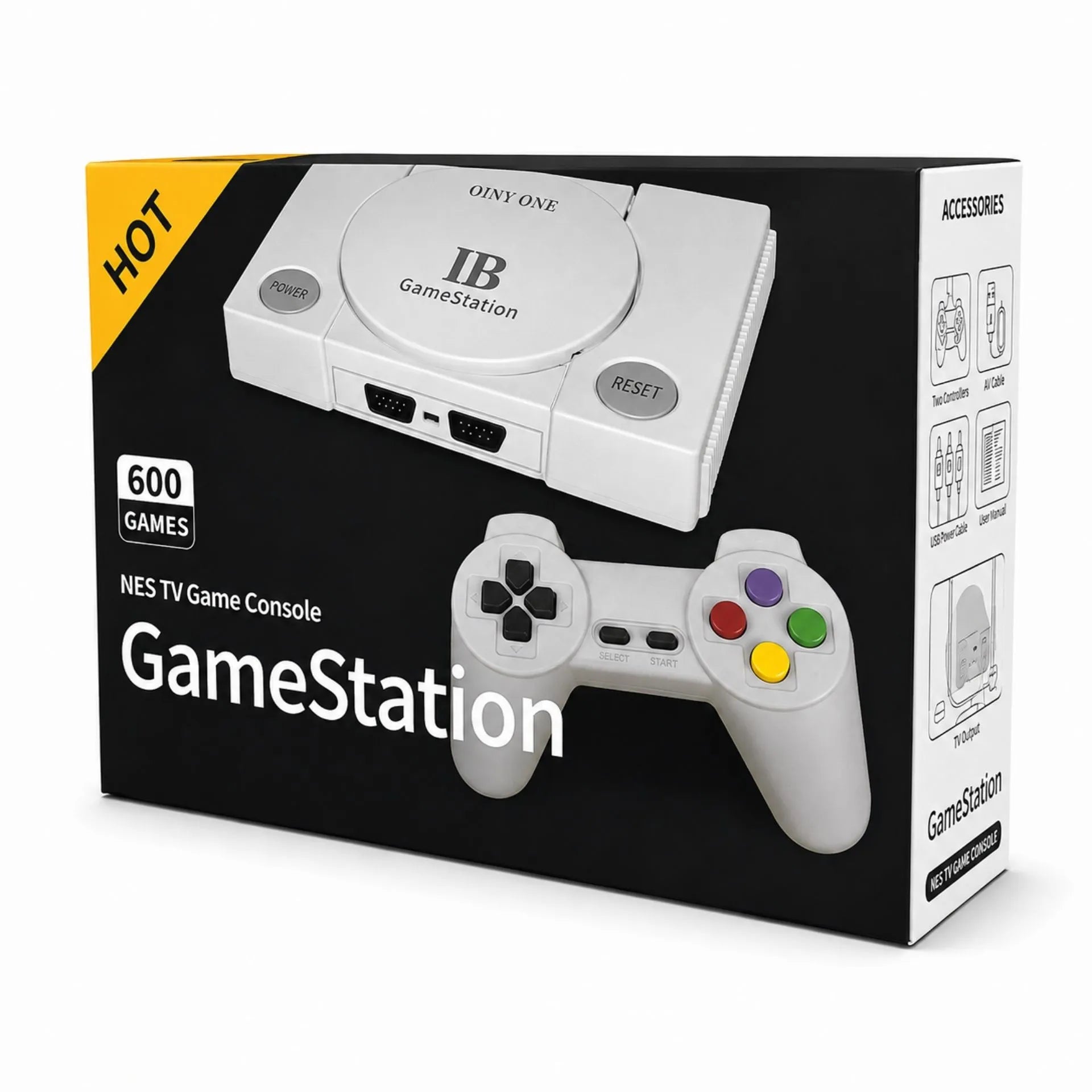 Consola De Videojuegos Retro Con 600 Juegos Y 2 Controles RS-86 AV