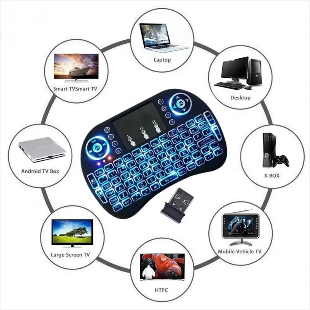 Control Para Smart TV Con Teclado Integrado Y Touchpad Inalámbrico Baihuo City MY-710