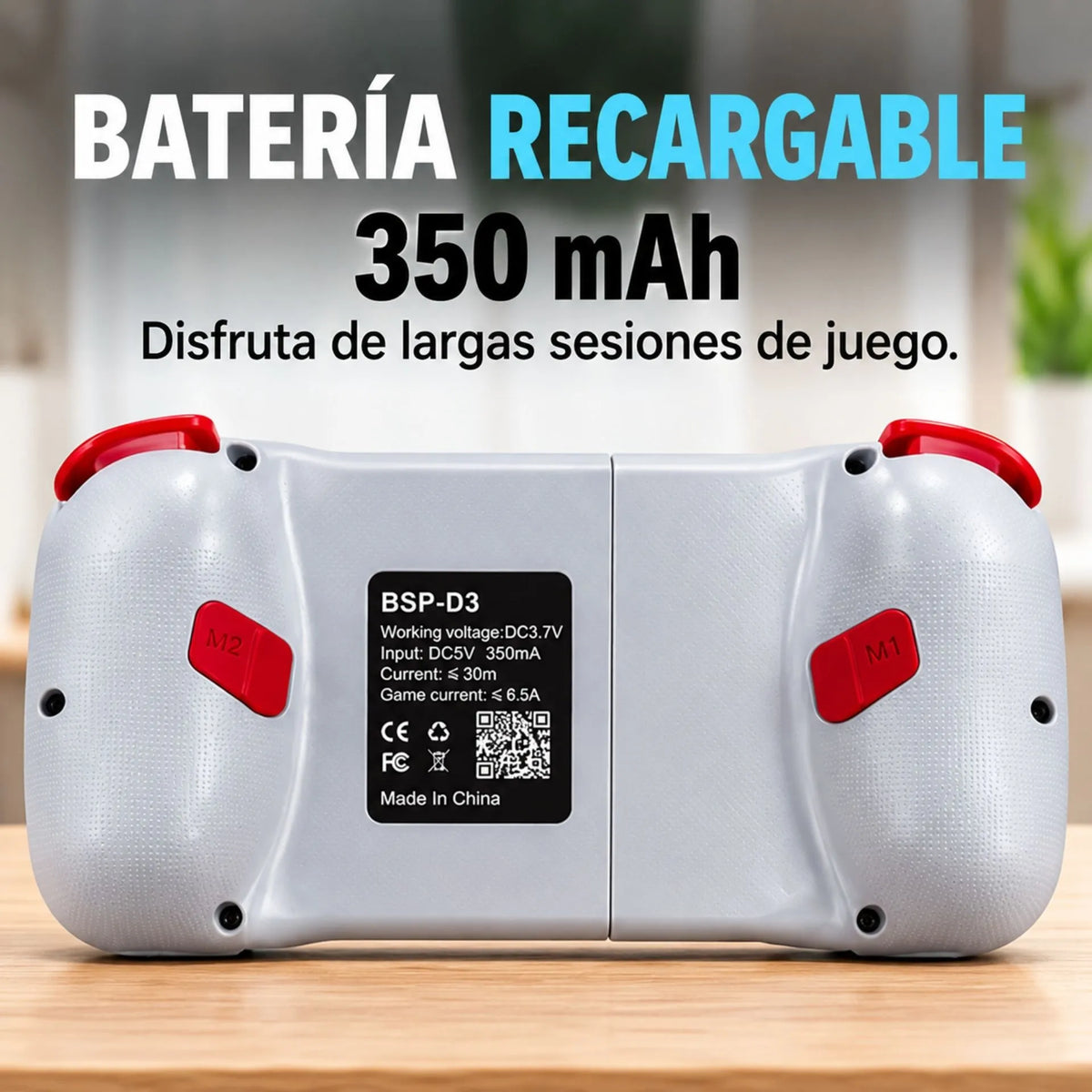 Control Gamer Inalámbrico Bluetooth Para Celular Android Y iPhone Con Joysticks 3D AE0612