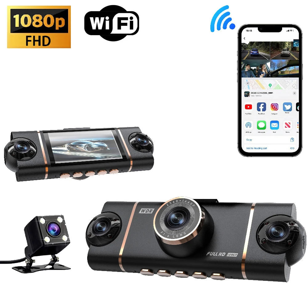 Cámara Para Carro Recargable con Pantalla de 2" y Conexion Wifi D65