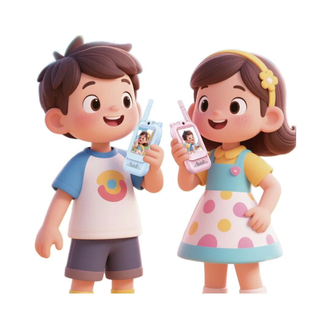 Walkie Talkie Para Niños Con Camara Para Videolamada Recargable Kit X2 DJ-05
