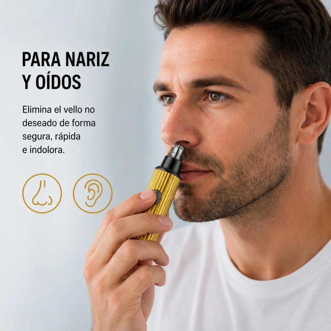 Depiladora De Nariz Y Oídos VGR Recargable USB-C Con Cuchillas De Acero V-629