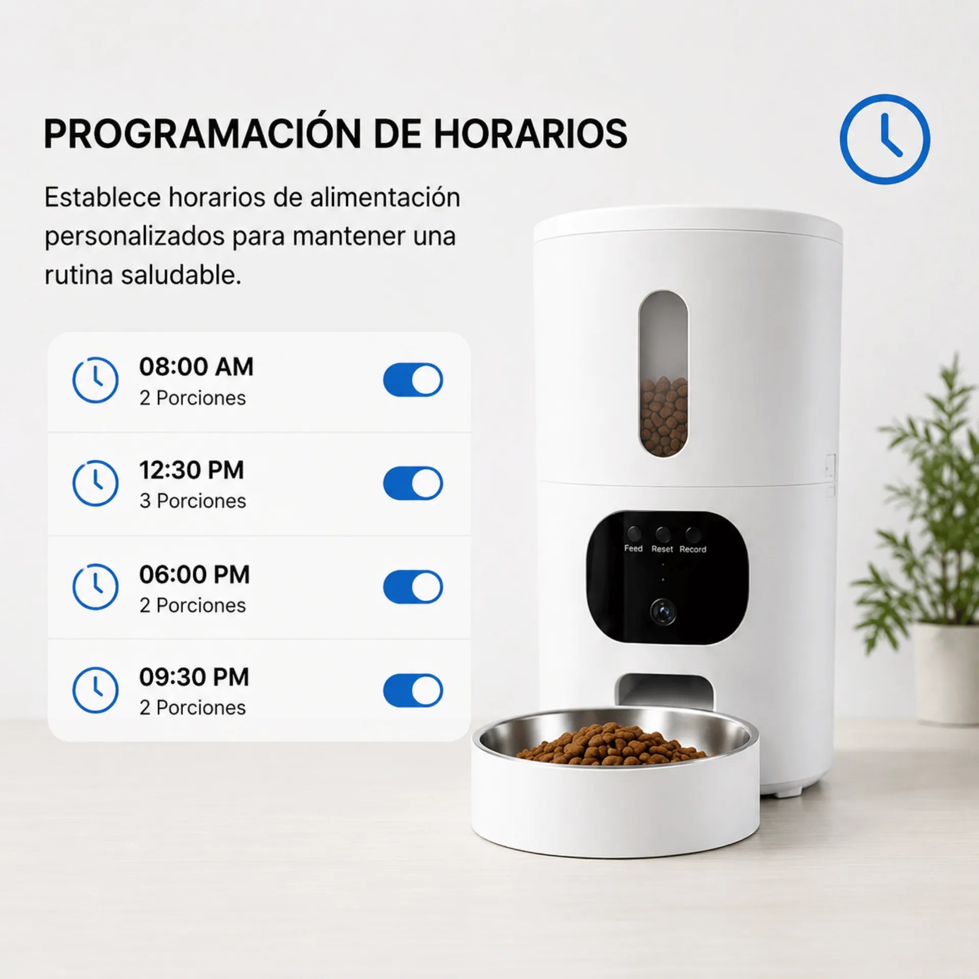 Comedero Automático Inteligente Para Mascotas Con Cámara WiFi 1080P Q01