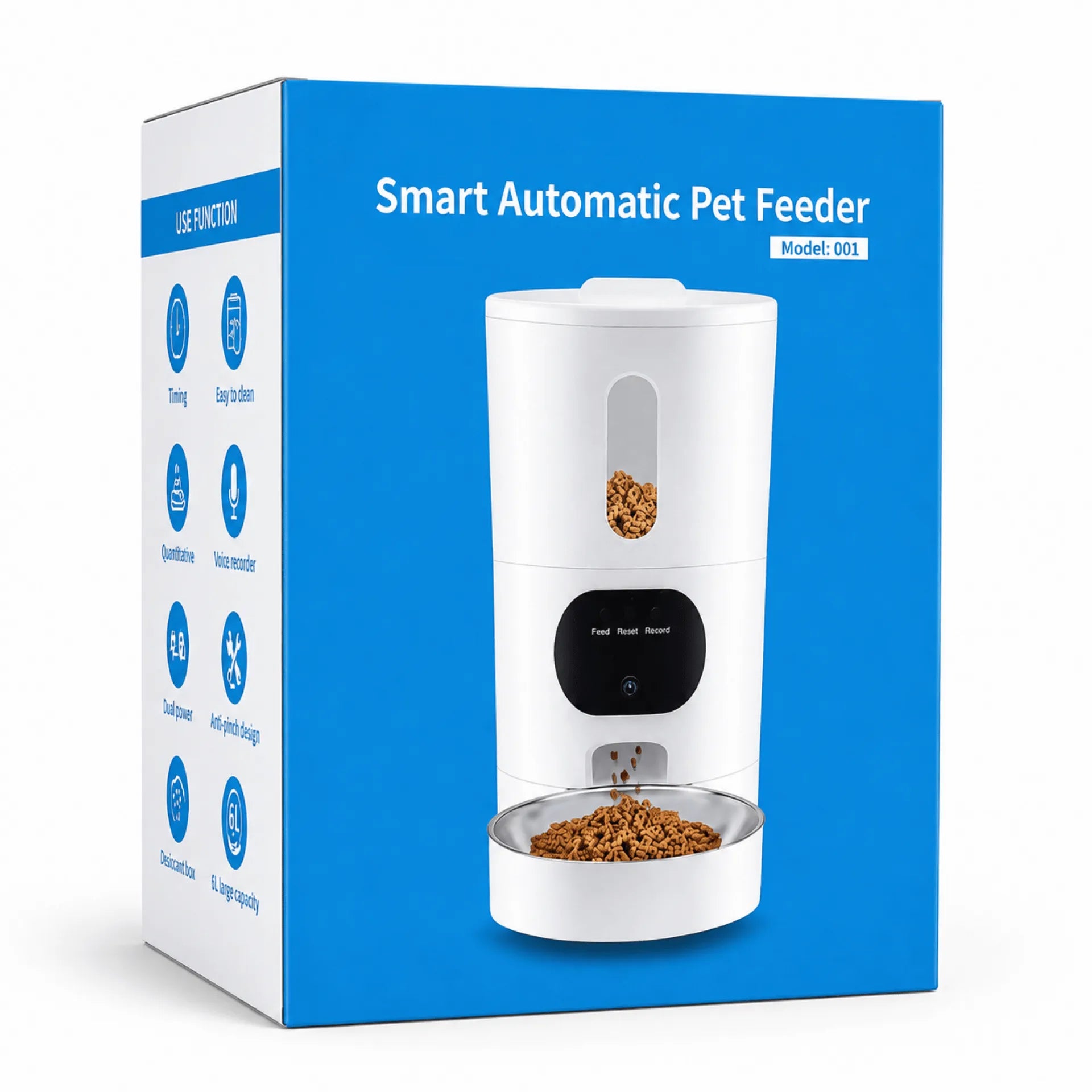 Comedero Automático Inteligente Para Mascotas Con Cámara WiFi 1080P Q01