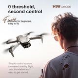 Drone Plegable Wifi Incluye Dos Baterias y Maletin RC FPV V88 ¡Envio Gratis!