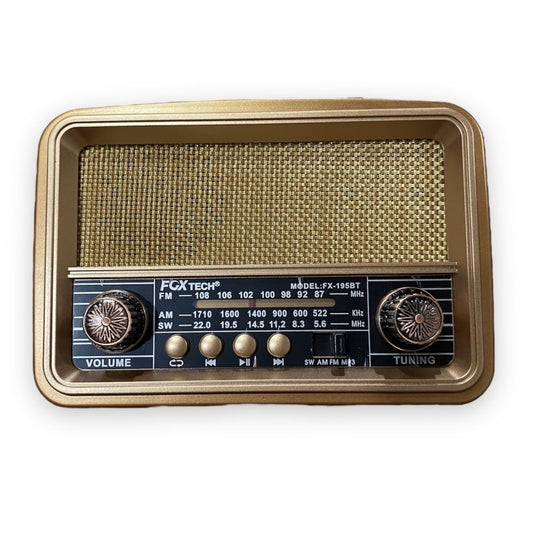 Radio Vintage Recargable AM/FM Fox Tech FX-195BT