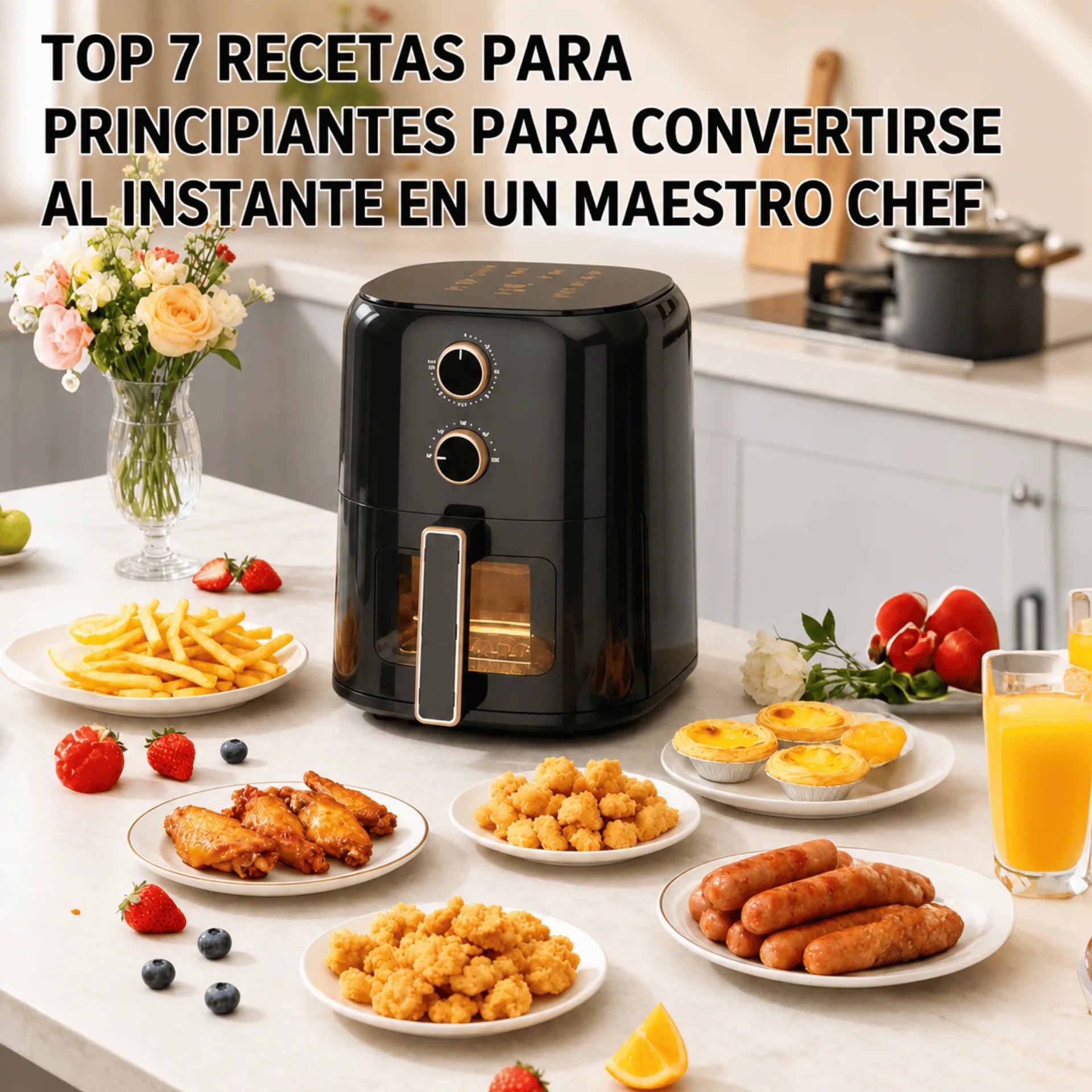 Freidora De Aire Eléctrica 5 Litros 1350W Sokany SK-10120