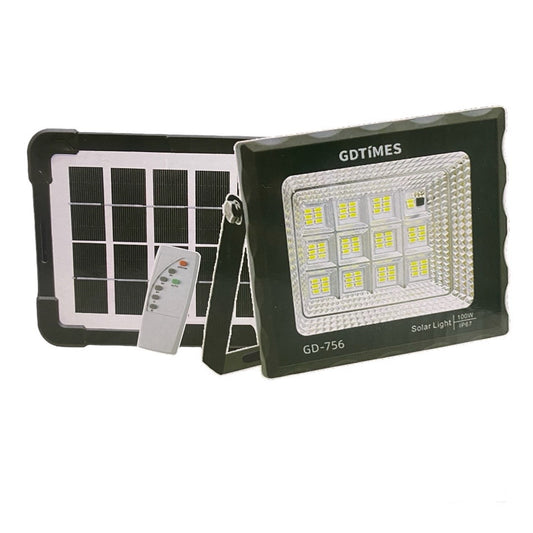 Reflector Recargable 100W Incluye Panel Solar y Control Remoto GDTimes GD-756 ¡Envio Gratis!