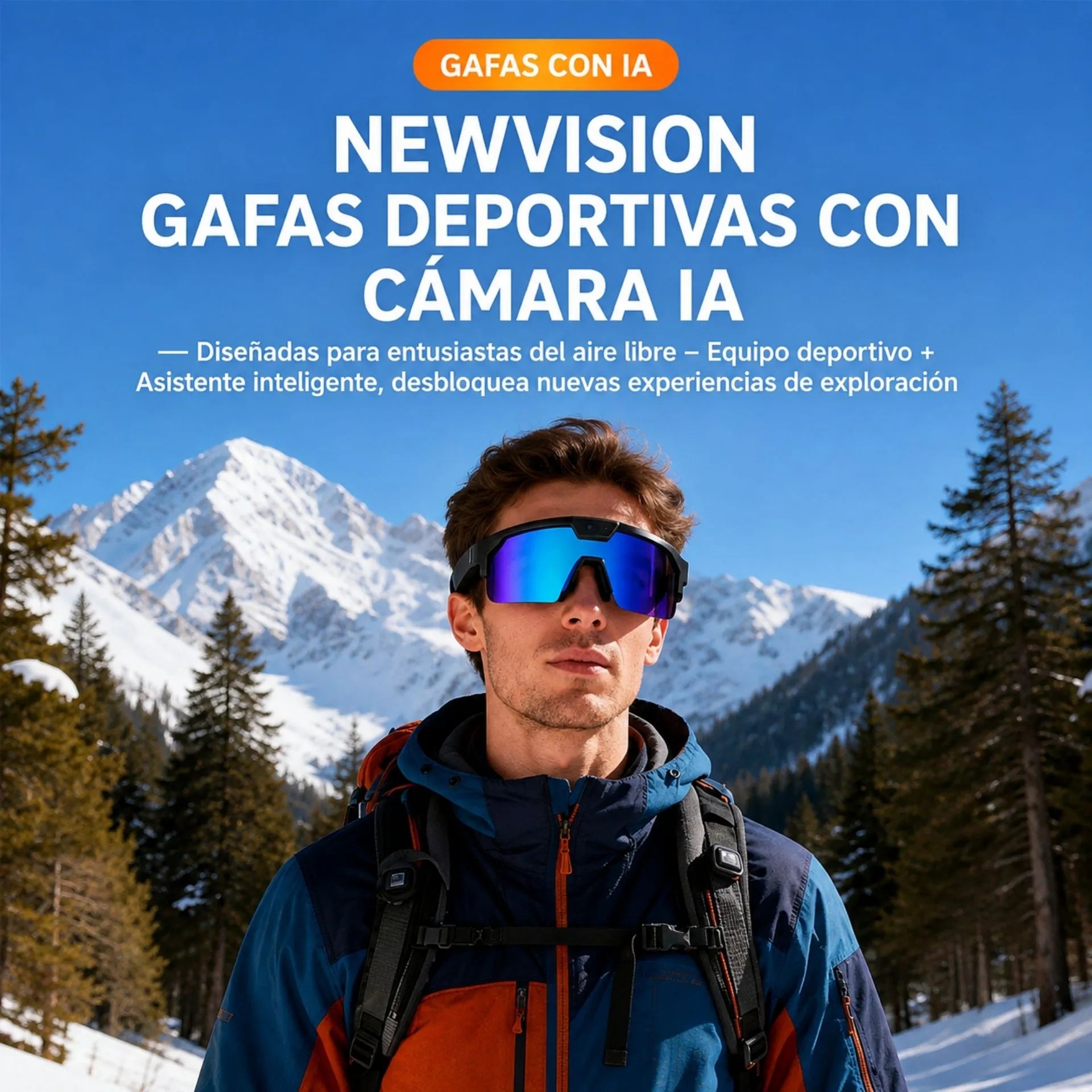 Gafas Inteligentes Con Cámara 35MP Video Full HD y Funciones IA Q01