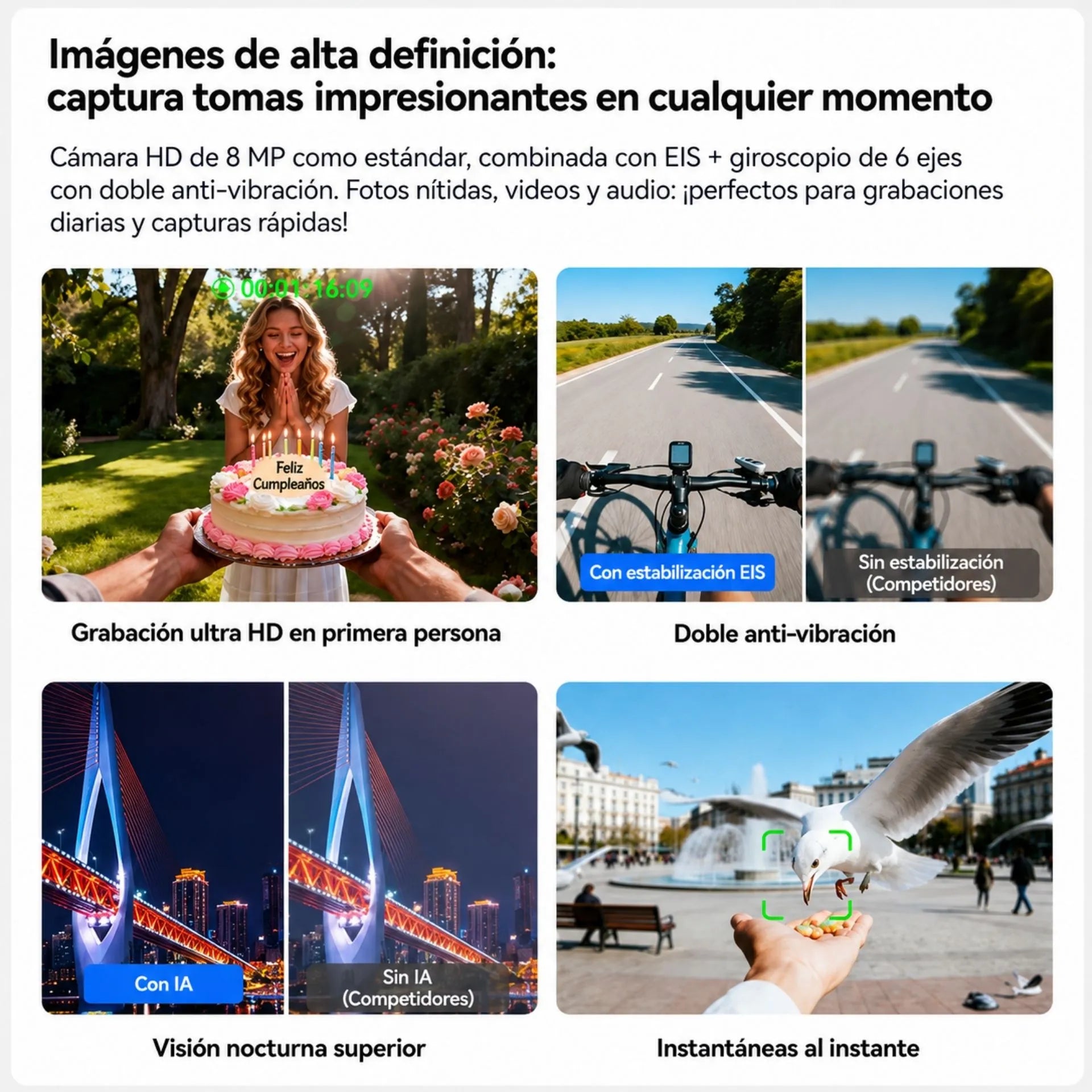 Gafas Inteligentes con Cámara, Audio, Traductor y Estuche Power Bank X01 ULTRA