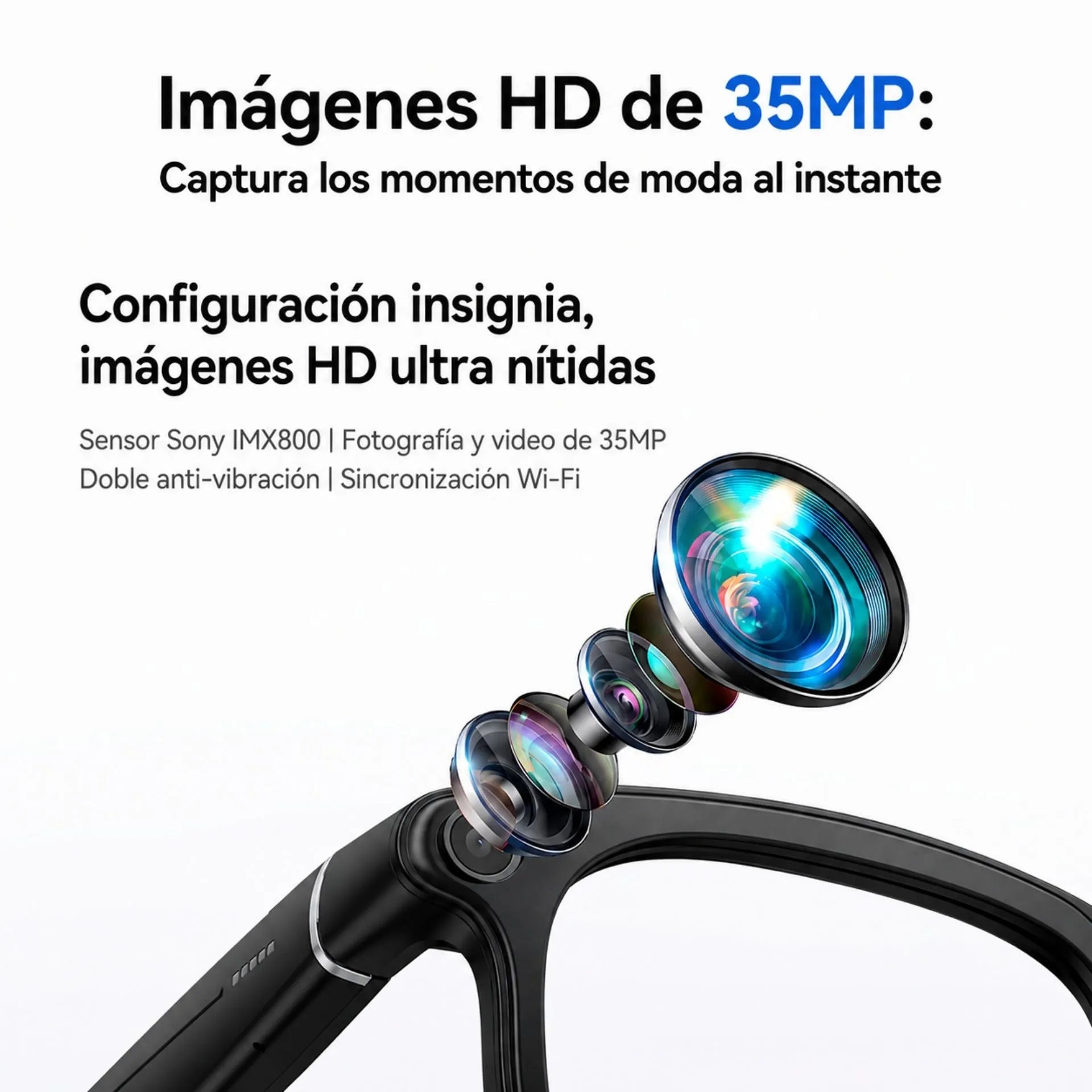 Gafas Inteligentes con Cámara, Audio, Traductor y Estuche Power Bank X01 ULTRA