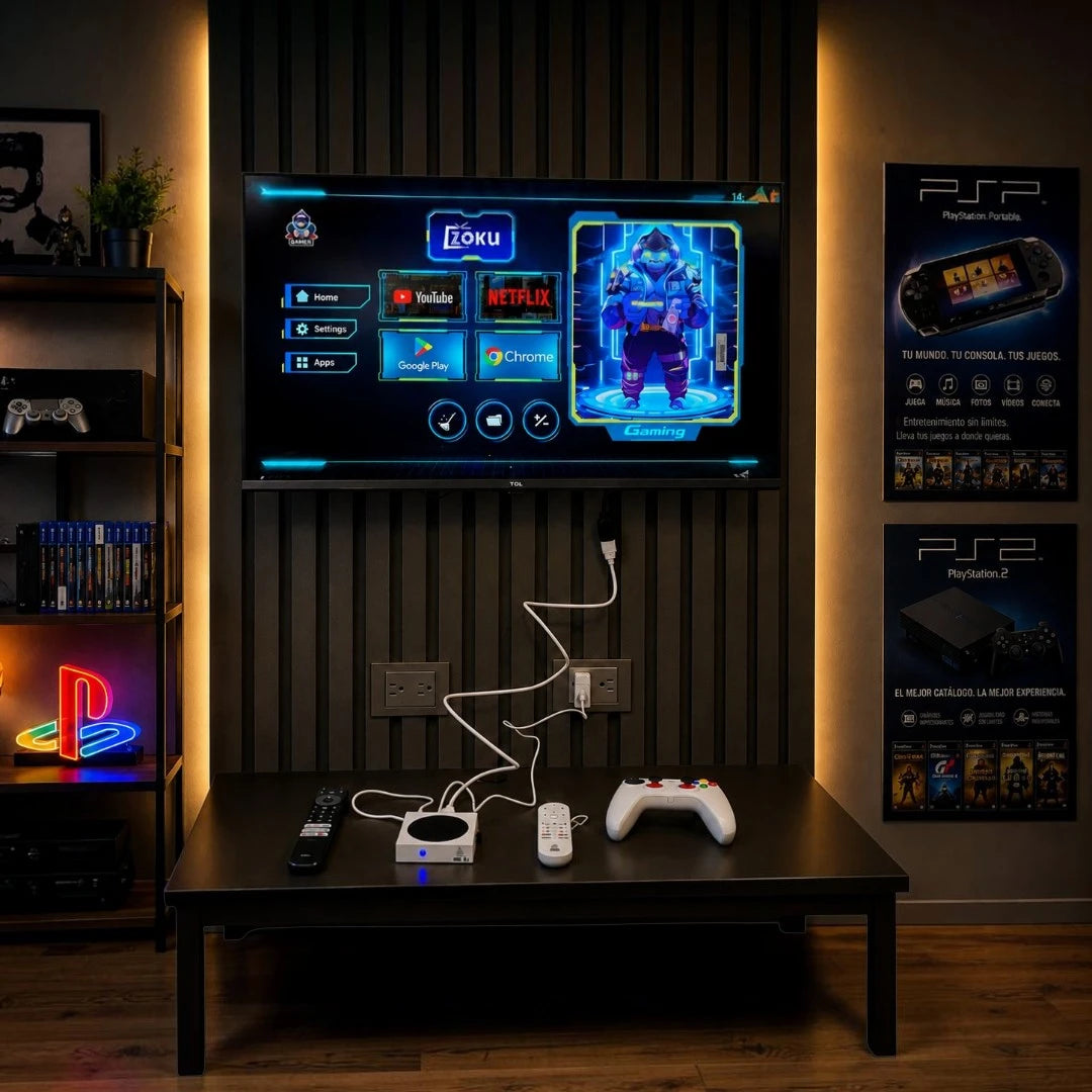 Game Box Smart TV 4K Con 47.760 Juegos Y Controles Inalámbricos G8