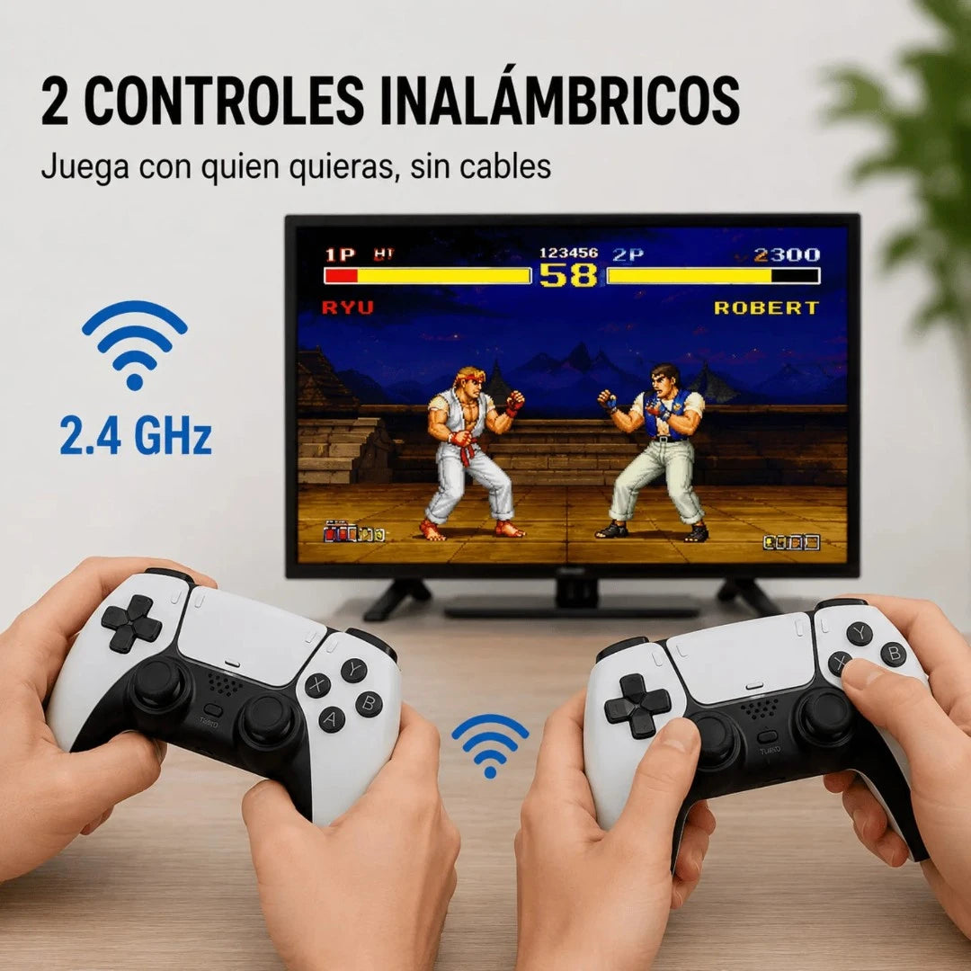 Consola De Juegos Retro Full HD Con 2 Controles Inalámbricos M15
