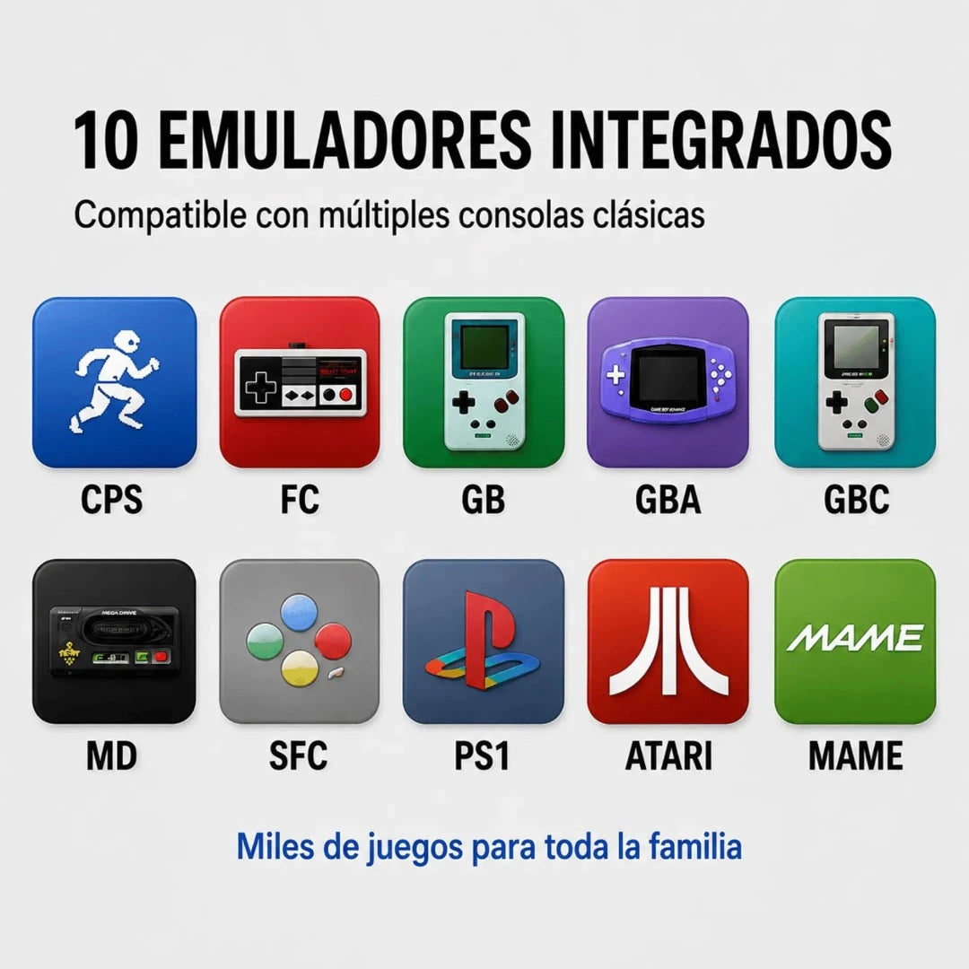 Consola De Juegos Retro Full HD Con 2 Controles Inalámbricos M15