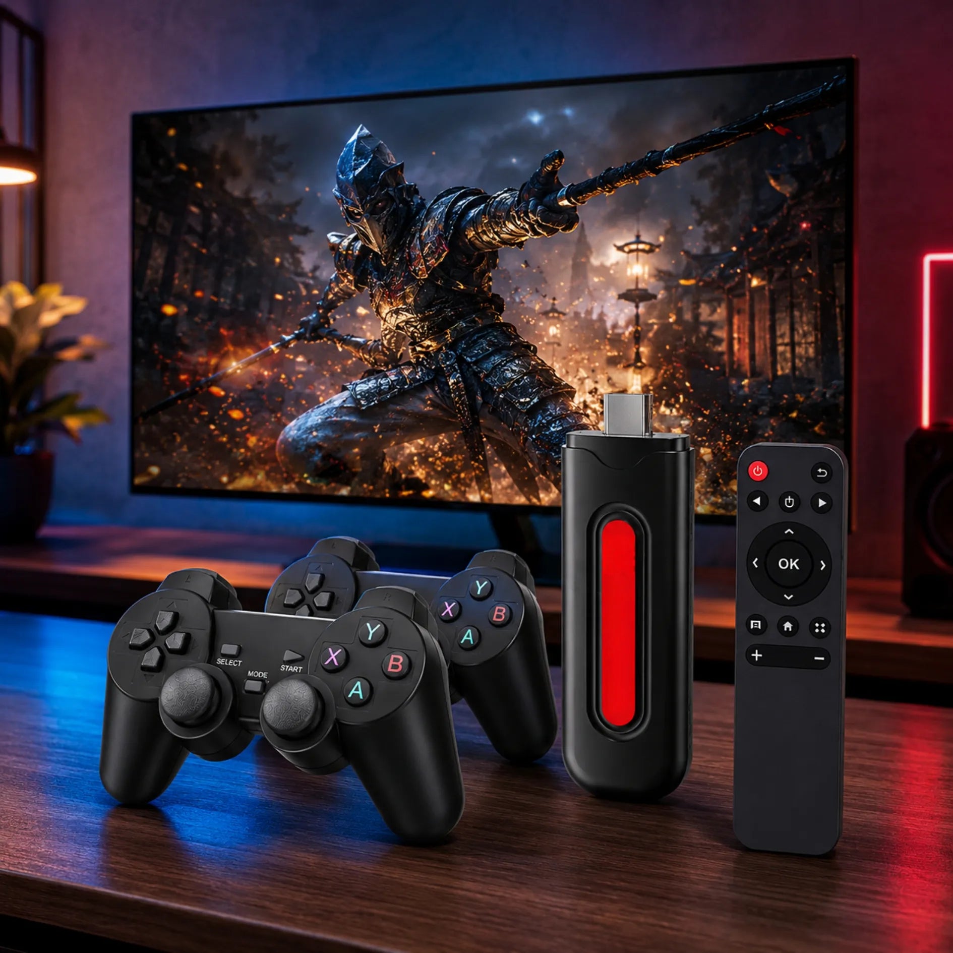 Game Stick Retro Android TV Con 28.656 Juegos Y Controles Inalámbricos Q9 PRO