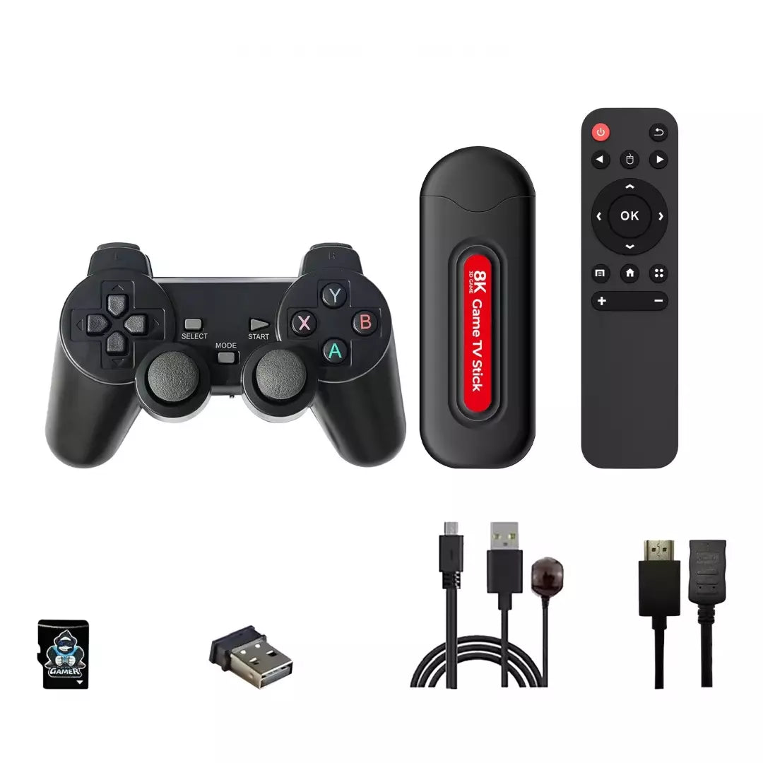 Game Stick Retro Android TV Con 28.656 Juegos Y Controles Inalámbricos Q9 PRO