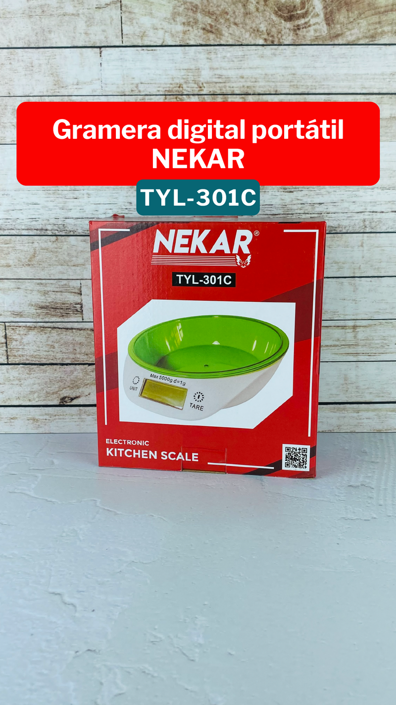 Cargue la imagen en el visor de la galería, Gramera Digital Cocina con Recipiente Nekar TYL-301
