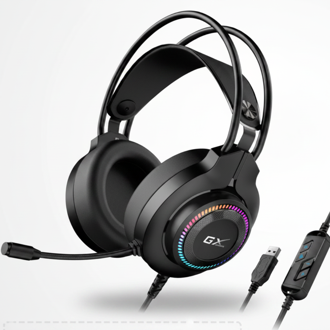 Diadema Genius Alambrica Para Entrada Para Computador Con Luz Rgb HS-GX580U