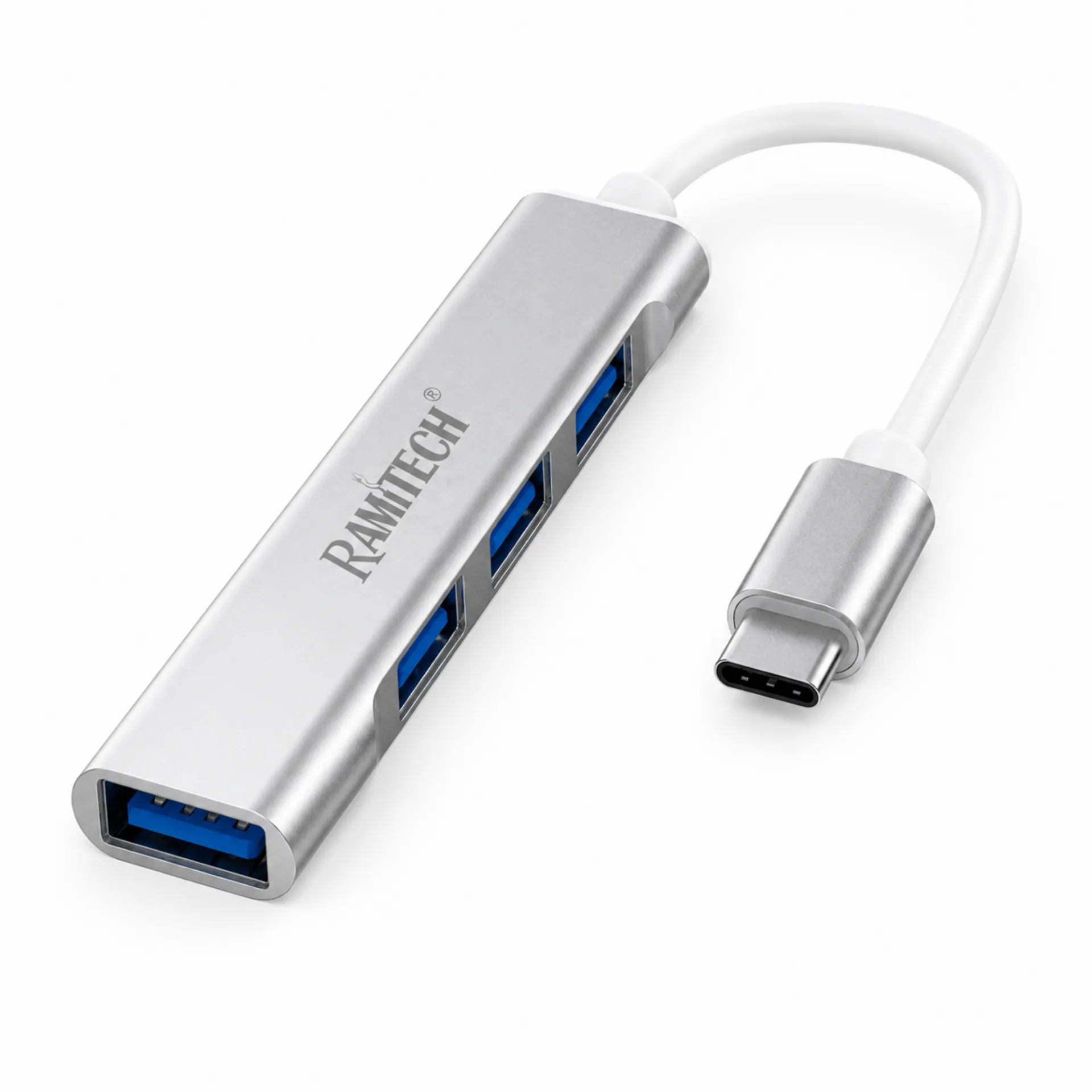 Hub Adaptador USB Tipo C A 4 Puertos USB 3.0 Ramitech RAM-AD6TP